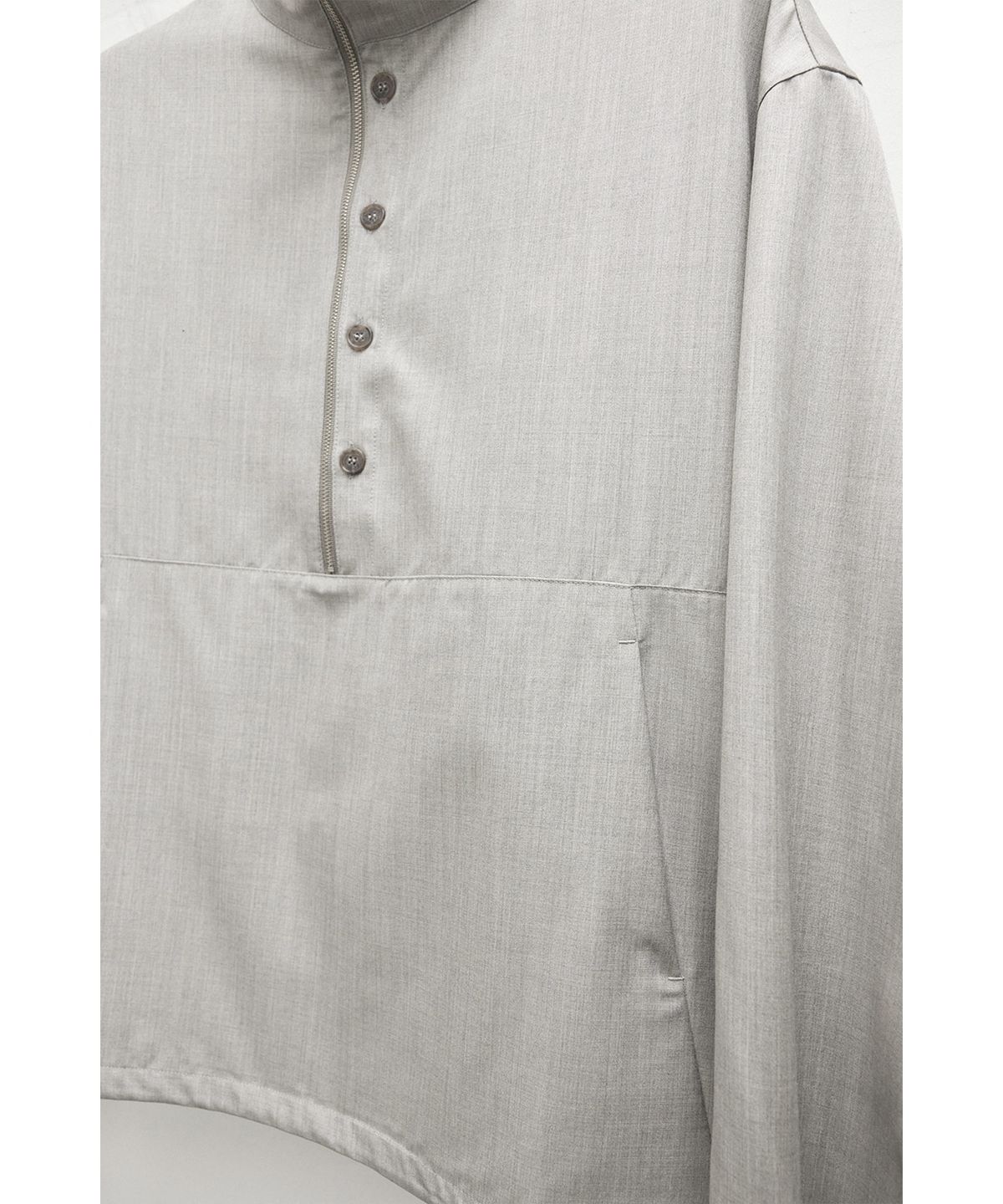 유스(YOUTH) Buttoned Anorak - Light Grey