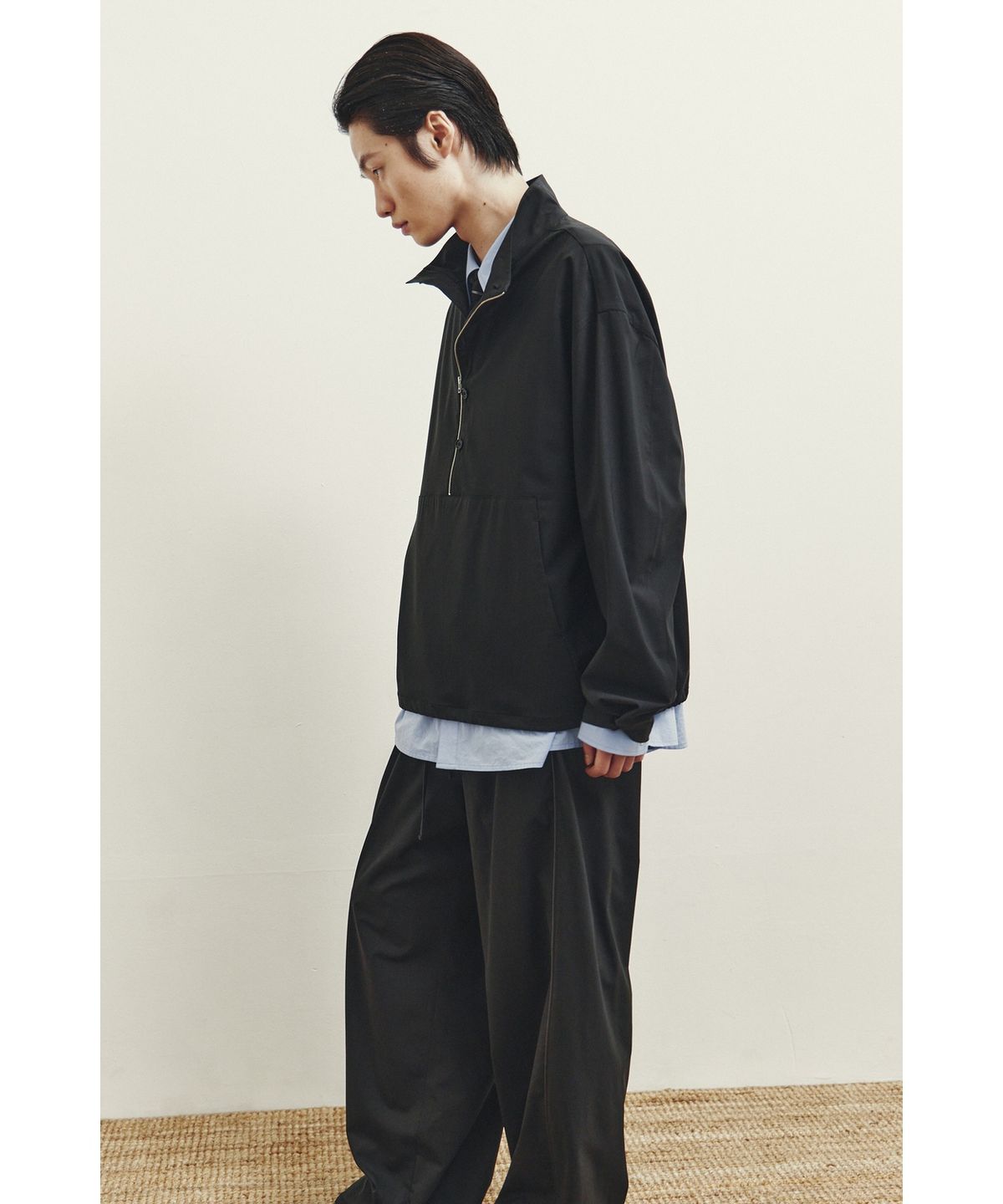 유스(YOUTH) Buttoned Anorak - Black