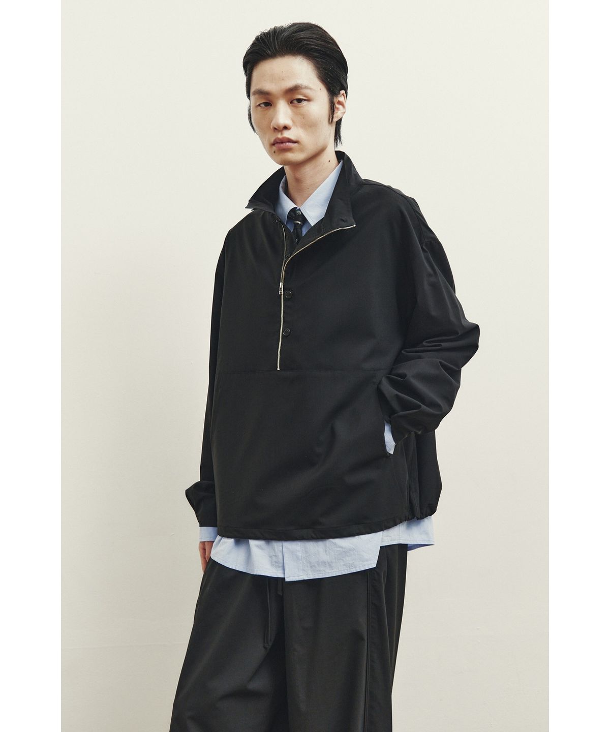 유스(YOUTH) Buttoned Anorak - Black
