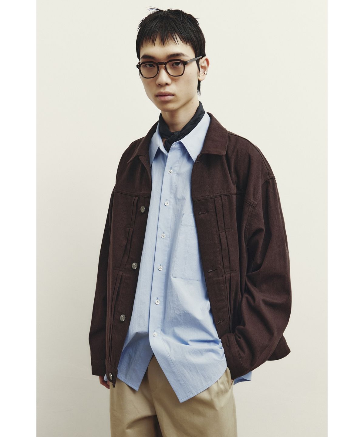 유스(YOUTH) Creased Loosed Shirt - Light Blue