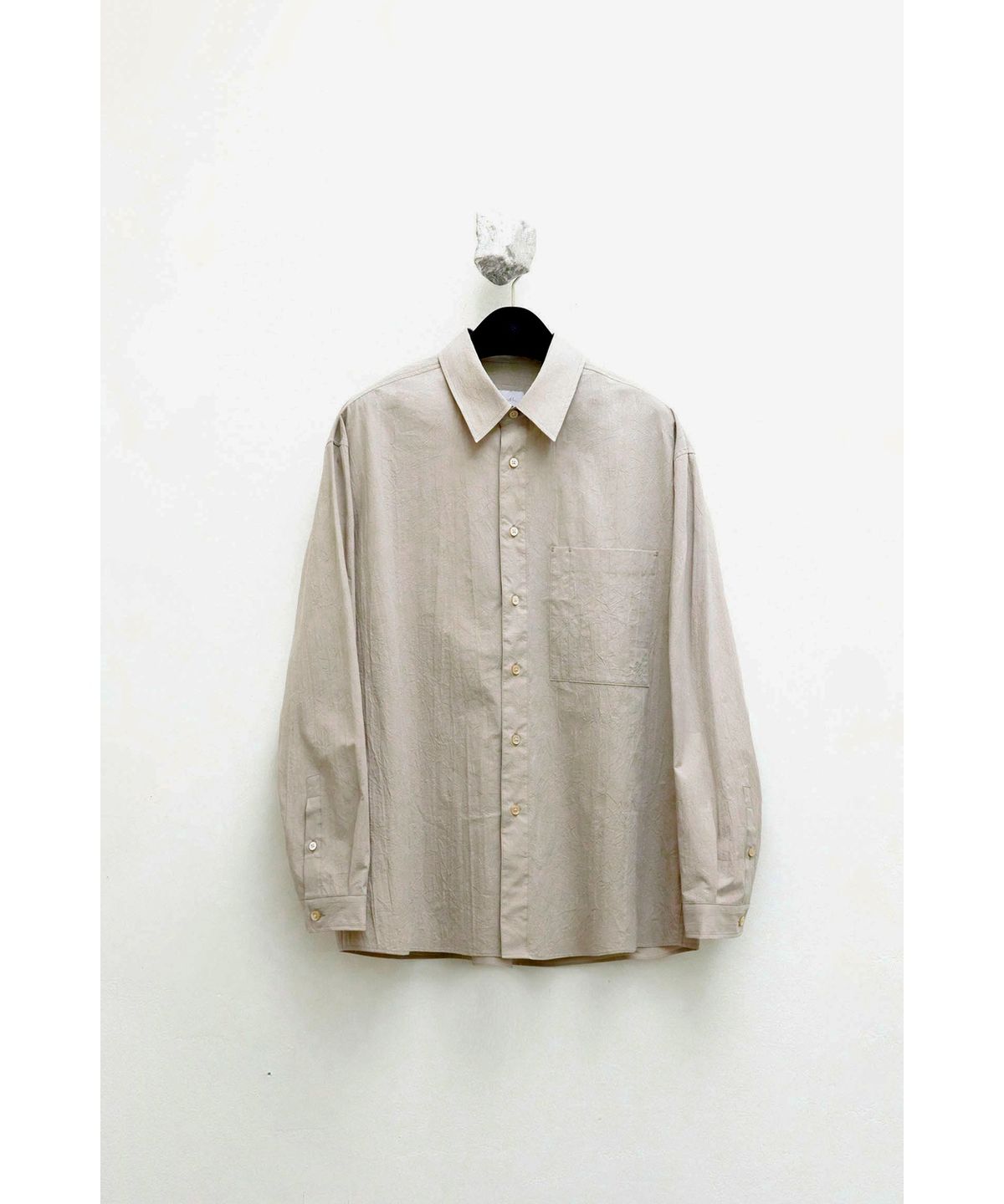 유스(YOUTH) Creased Loosed Shirt - Beige