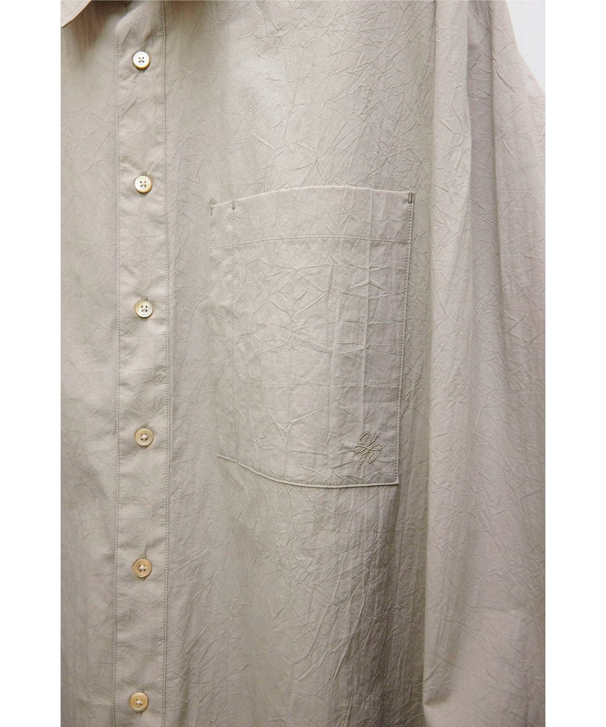 유스(YOUTH) Creased Loosed Shirt - Beige