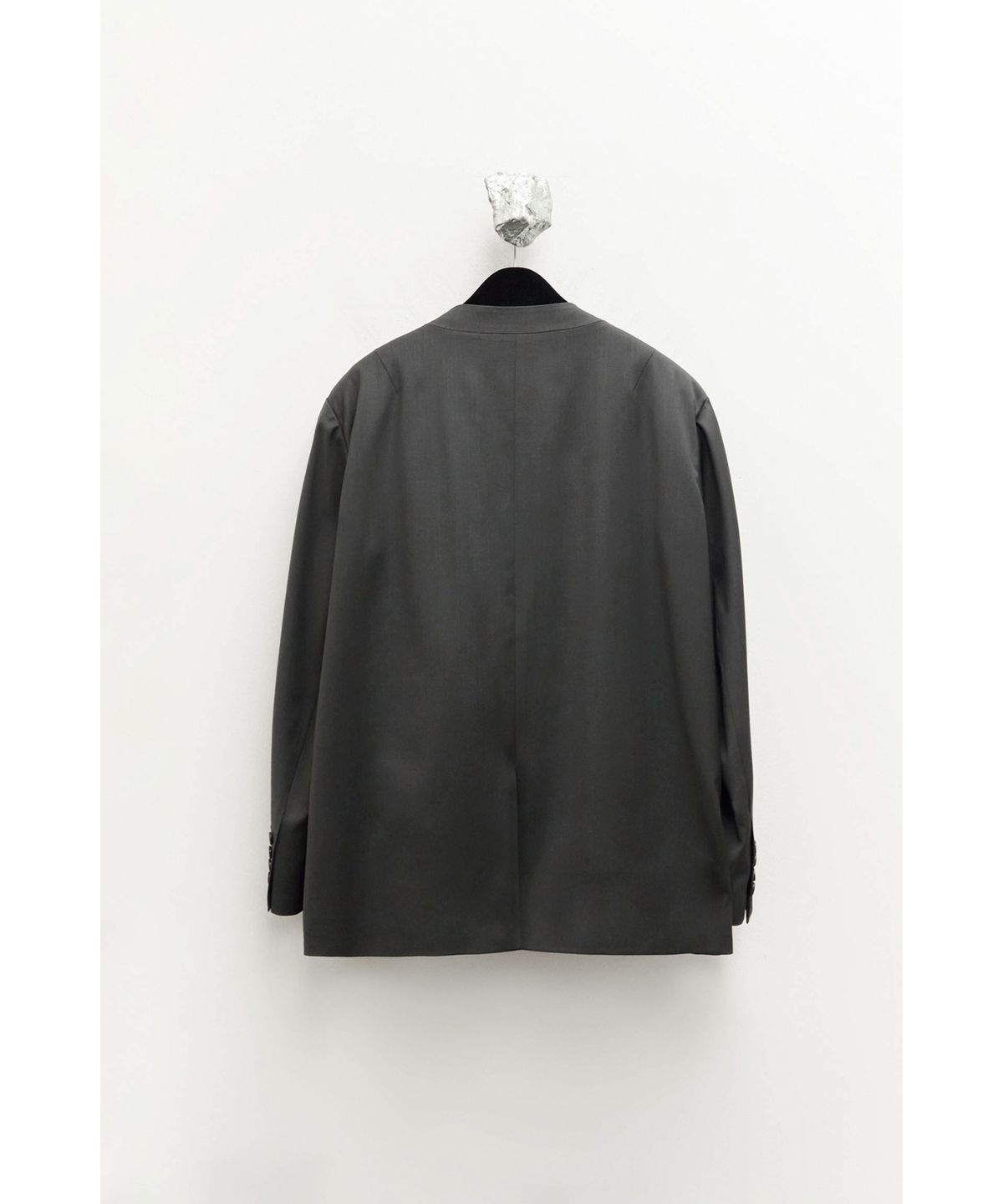유스(YOUTH) Collarless Jacket - Charcoal Grey
