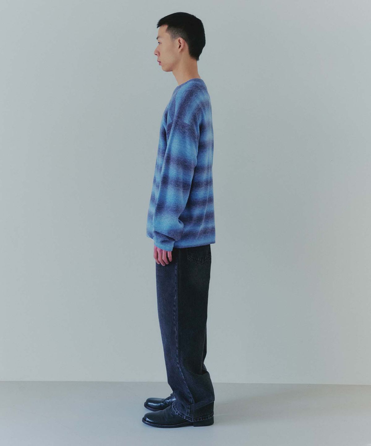 플랙(PLAC) [메르고X플랙] 스트레이트 데님팬츠 K53 블랙 워시드