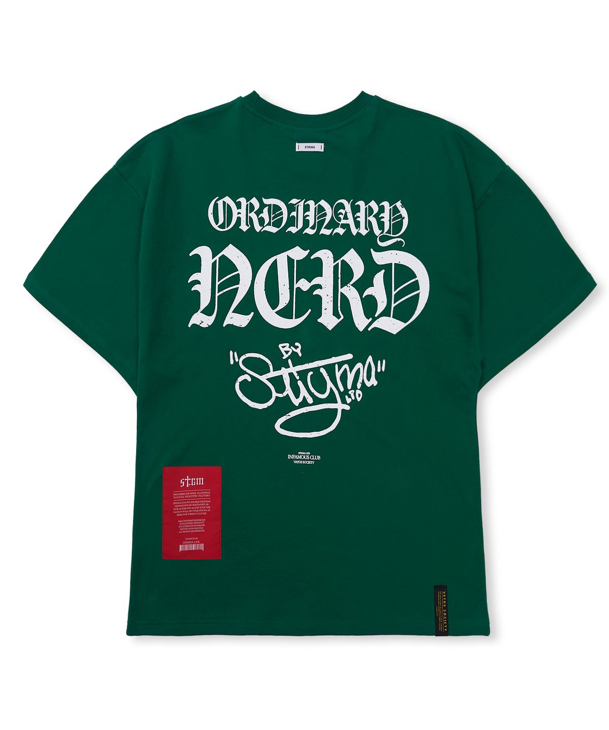 스티그마(STIGMA) Nerd Semi-oversized T-shirts Green