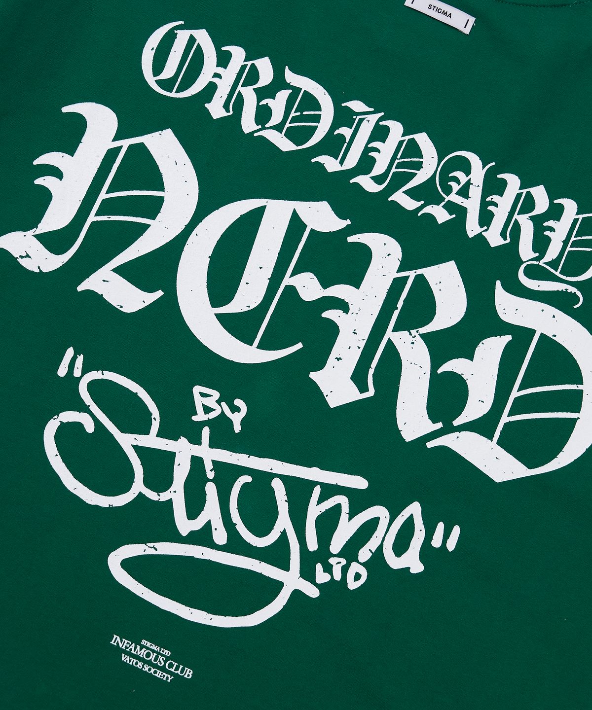스티그마(STIGMA) Nerd Semi-oversized T-shirts Green