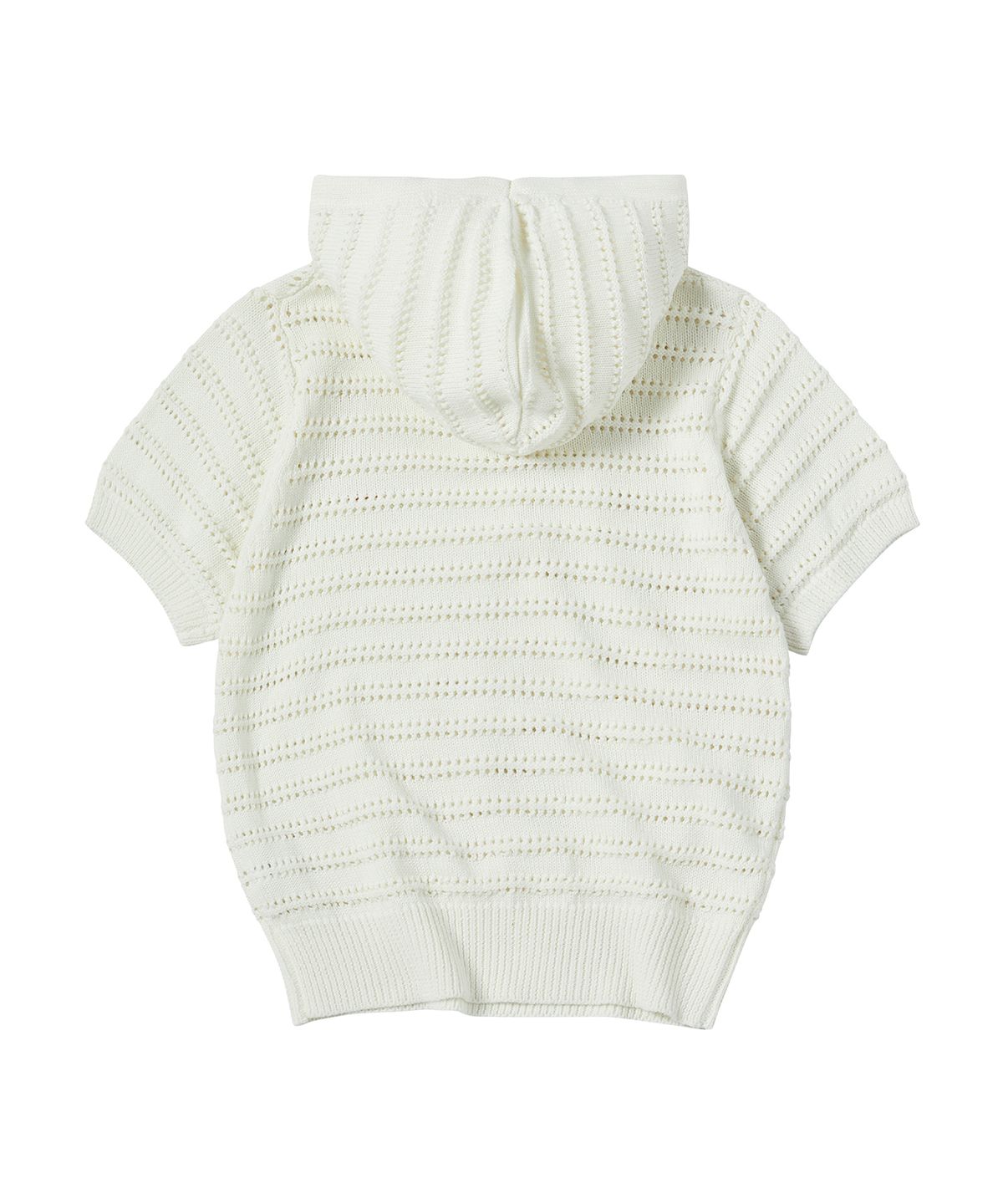 꼬모니노즈(COMONINOZ) W NECK STRING KNIT [IVORY]