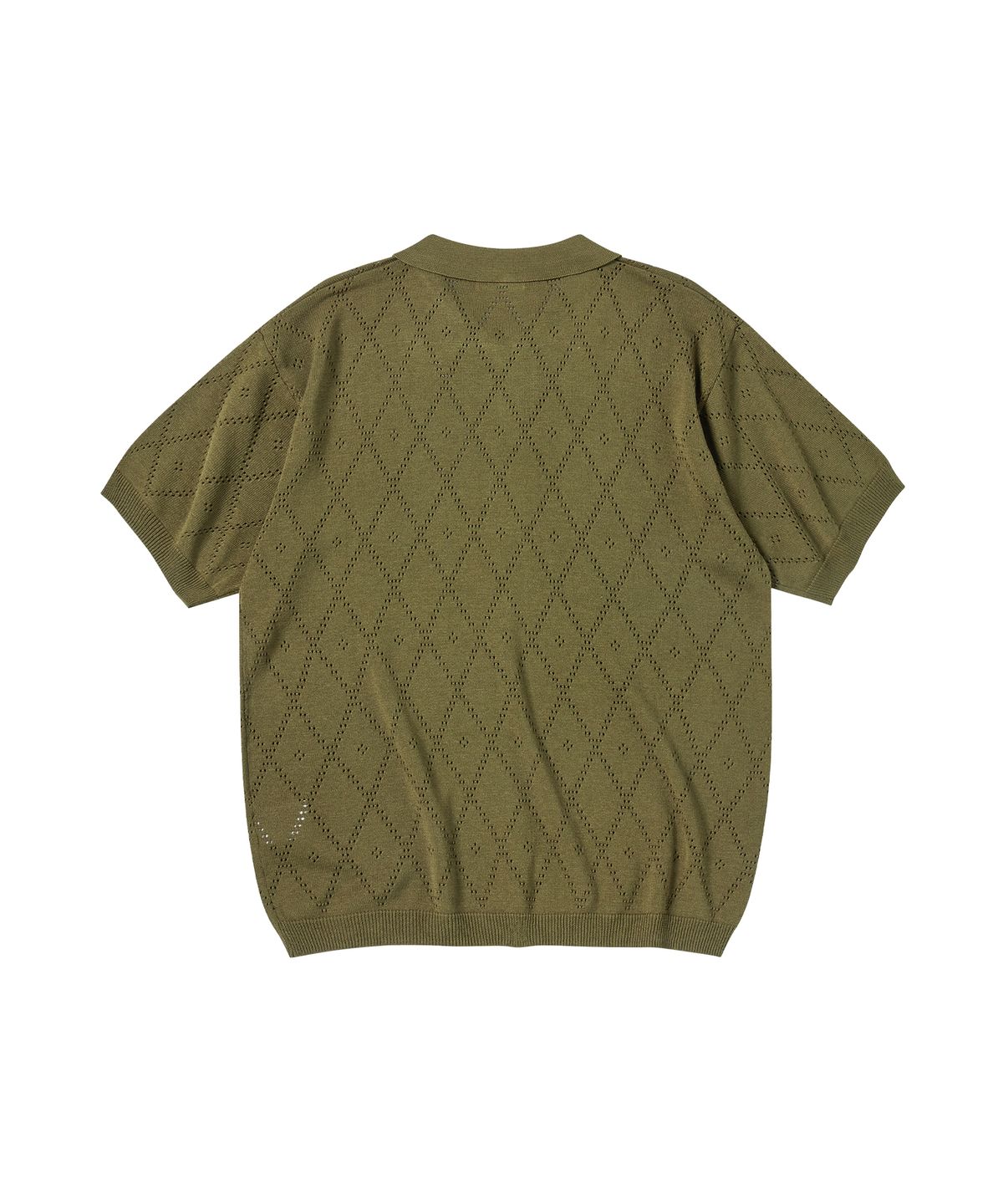 꼬모니노즈(COMONINOZ) CROCHET BUTTON CARDIGAN [KHAKI]