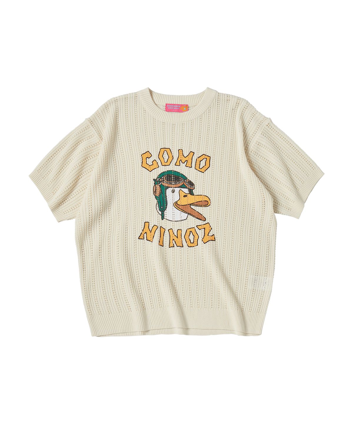 꼬모니노즈(COMONINOZ) SUMMER GRAPHIC KNIT [IVORY]