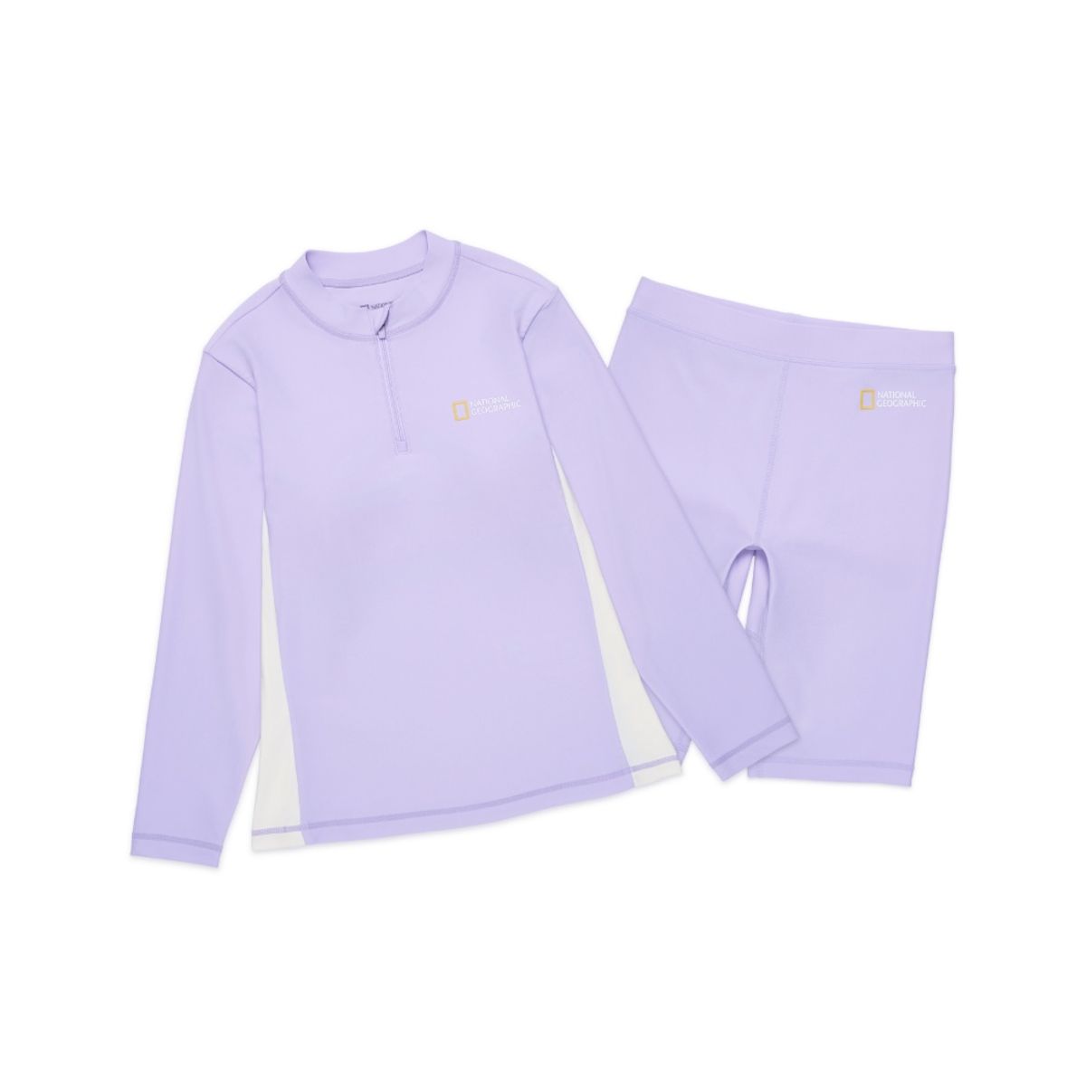 내셔널지오그래픽 키즈(NATIONAL GEOGRAPHIC KIDS) K252URG650 반집업 그래픽 래쉬가드 L/TEE LAVENDER