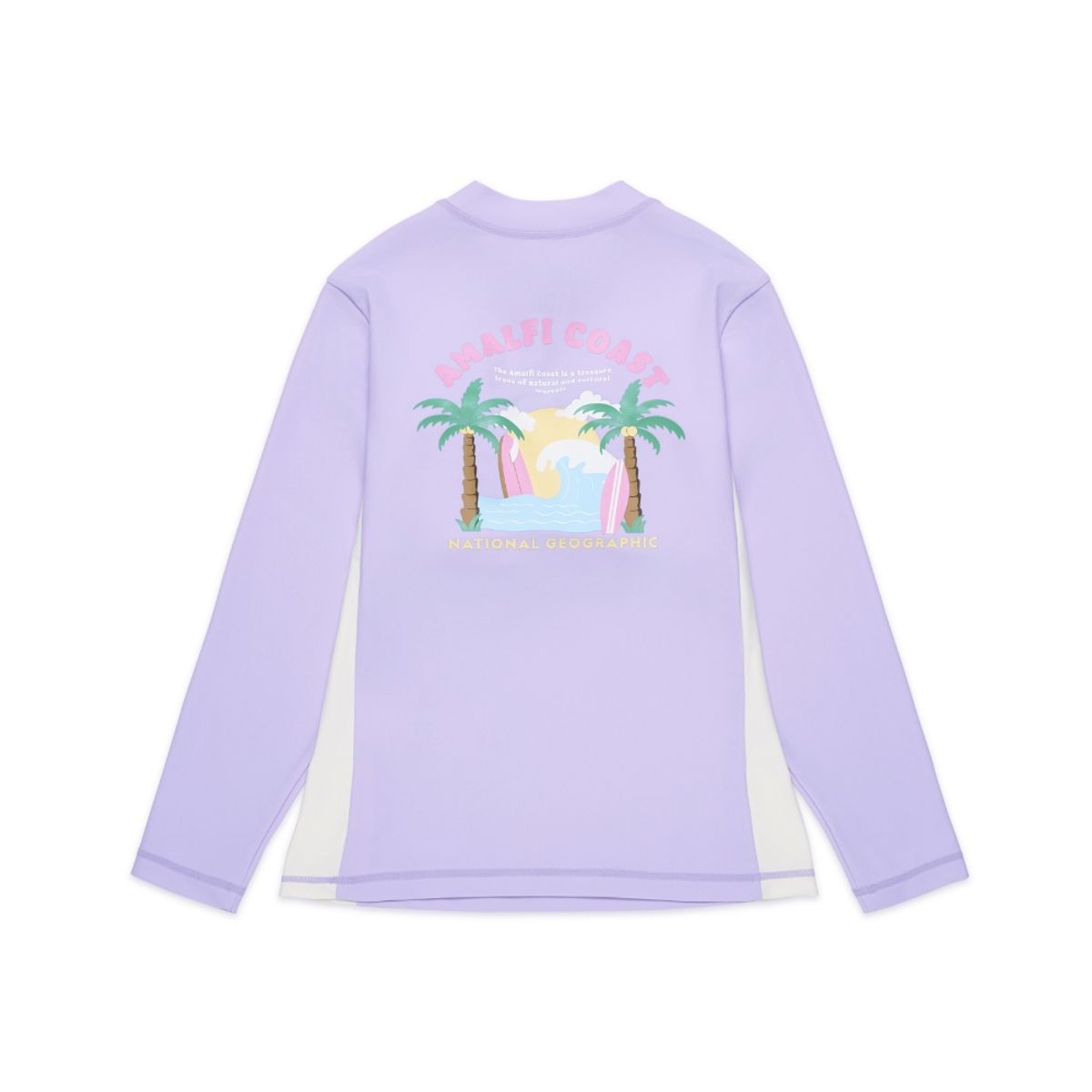 내셔널지오그래픽 키즈(NATIONAL GEOGRAPHIC KIDS) K252URG650 반집업 그래픽 래쉬가드 L/TEE LAVENDER