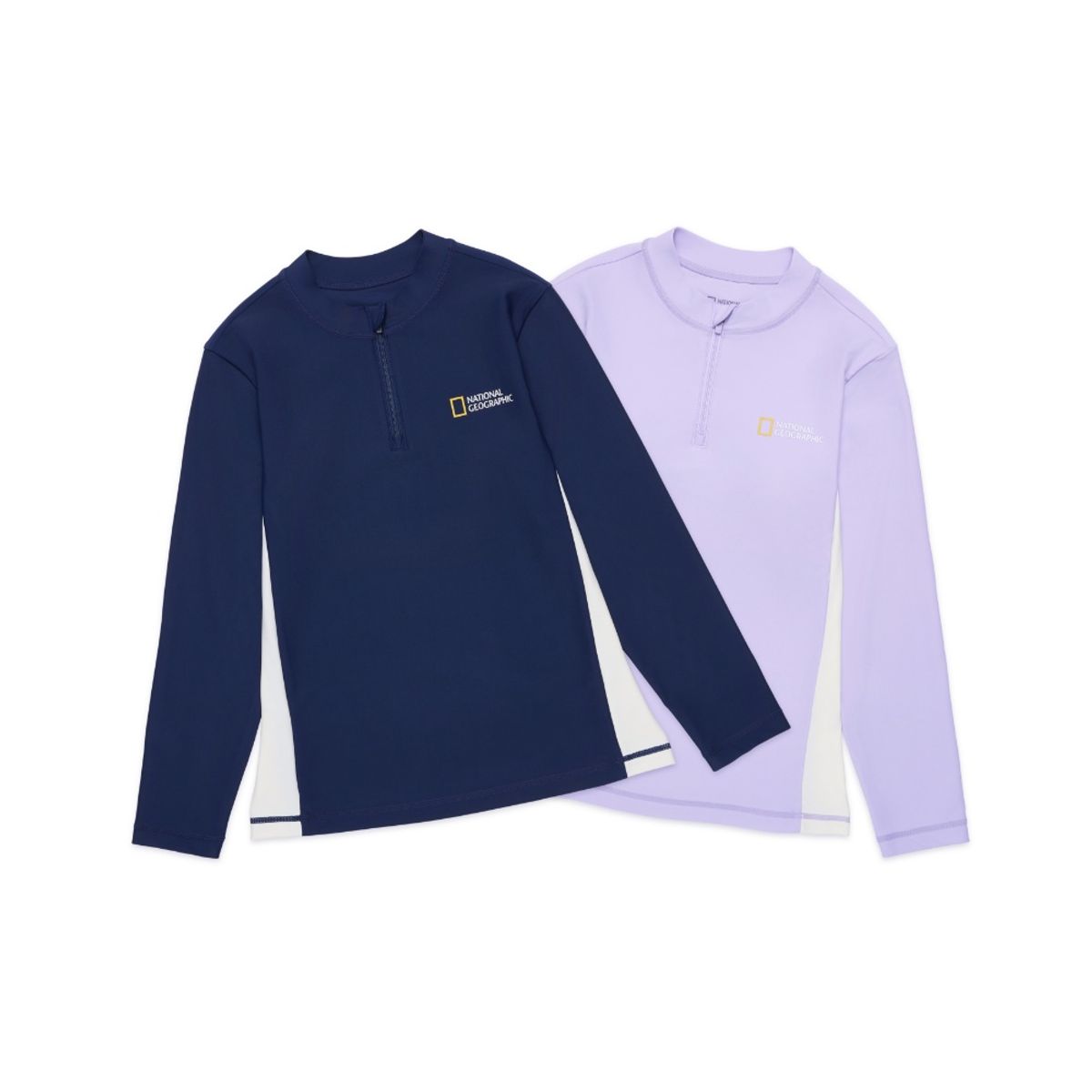 내셔널지오그래픽 키즈(NATIONAL GEOGRAPHIC KIDS) K252URG650 반집업 그래픽 래쉬가드 L/TEE NAVY