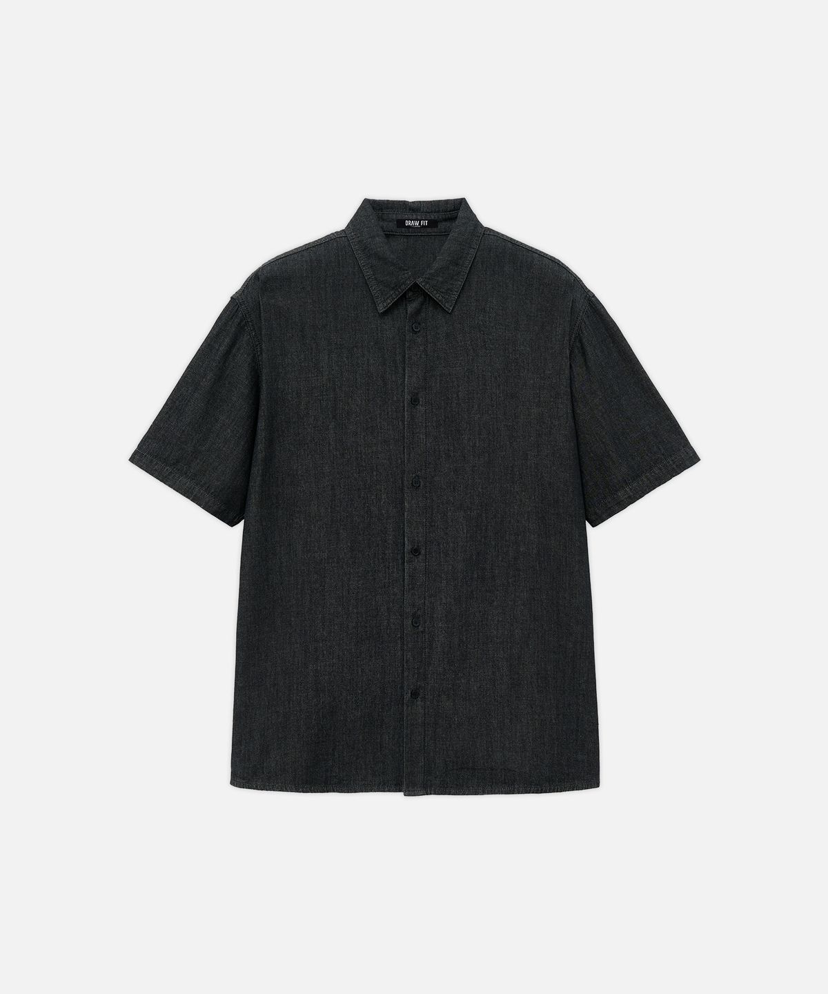 드로우핏(DRAW FIT) 하버 데님 하프 셔츠 [BLACK]