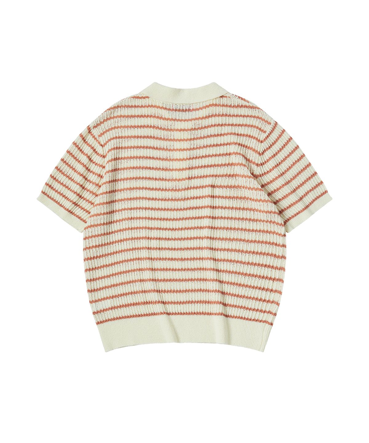 꼬모니노즈(COMONINOZ) SUMMER STRIPE POLO KNIT [IVORY]