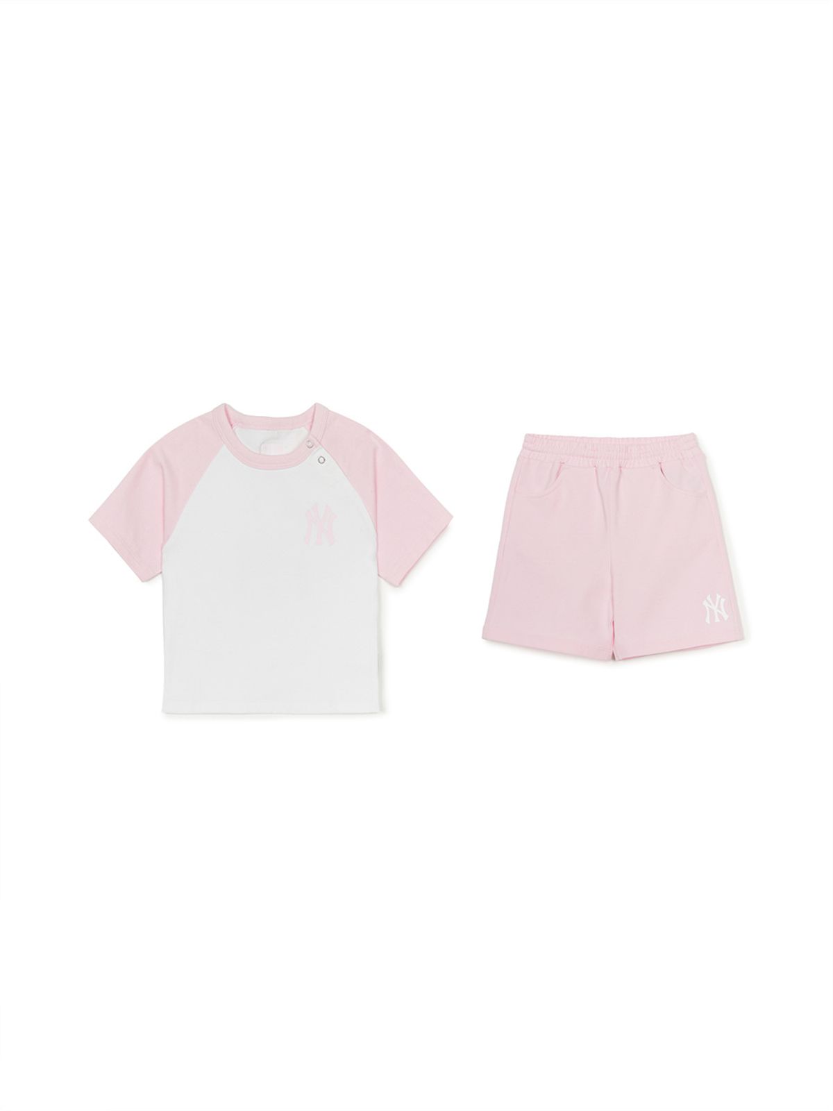 엠엘비 키즈(MLB KIDS) 바시티 토들러 티셔츠세트 NY (L.Pink)