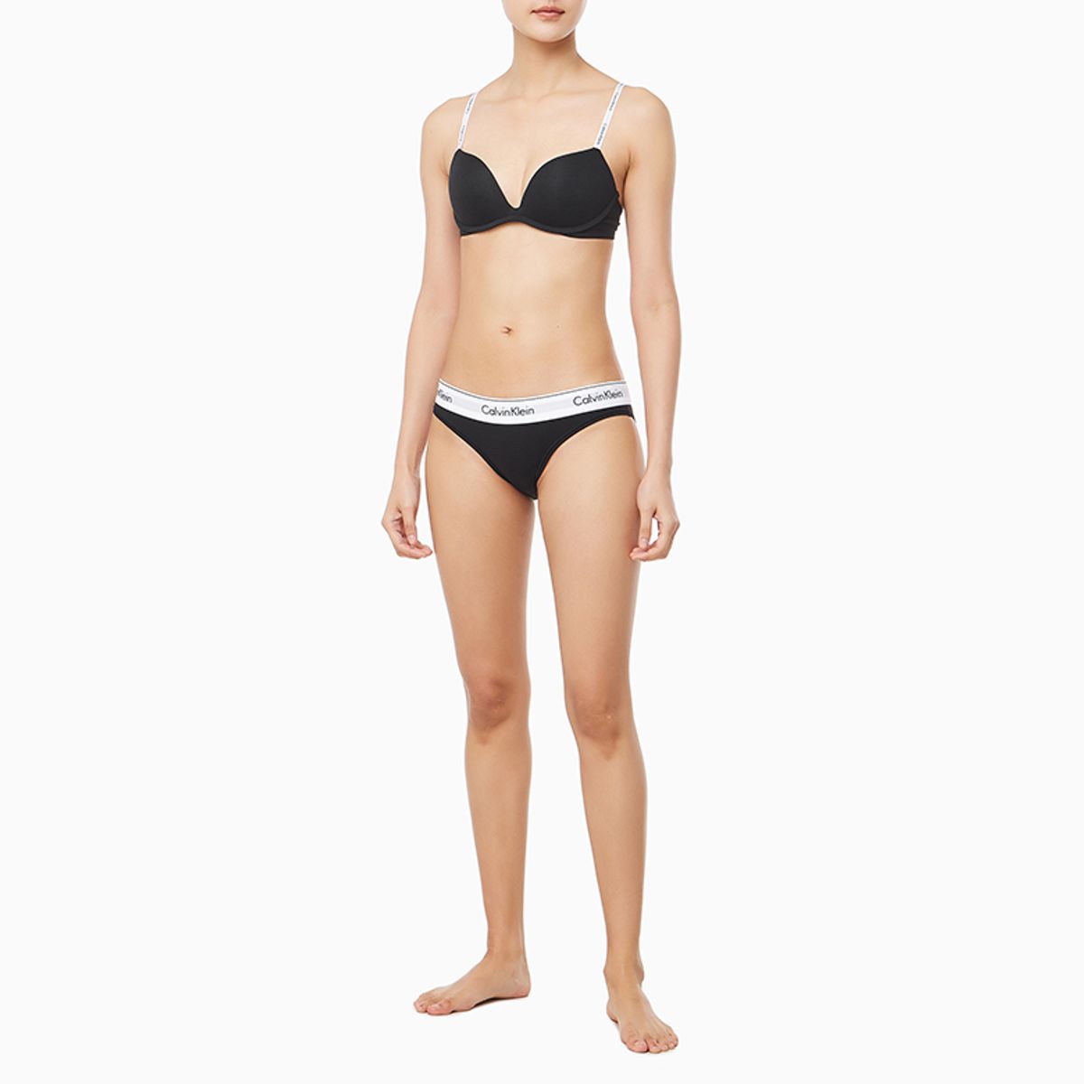 캘빈클라인 언더웨어(CALVIN KLEIN UNDERWEAR) 여성 아이콘 코튼 모달 AF 푸쉬업 브라_QF8268ADUB1