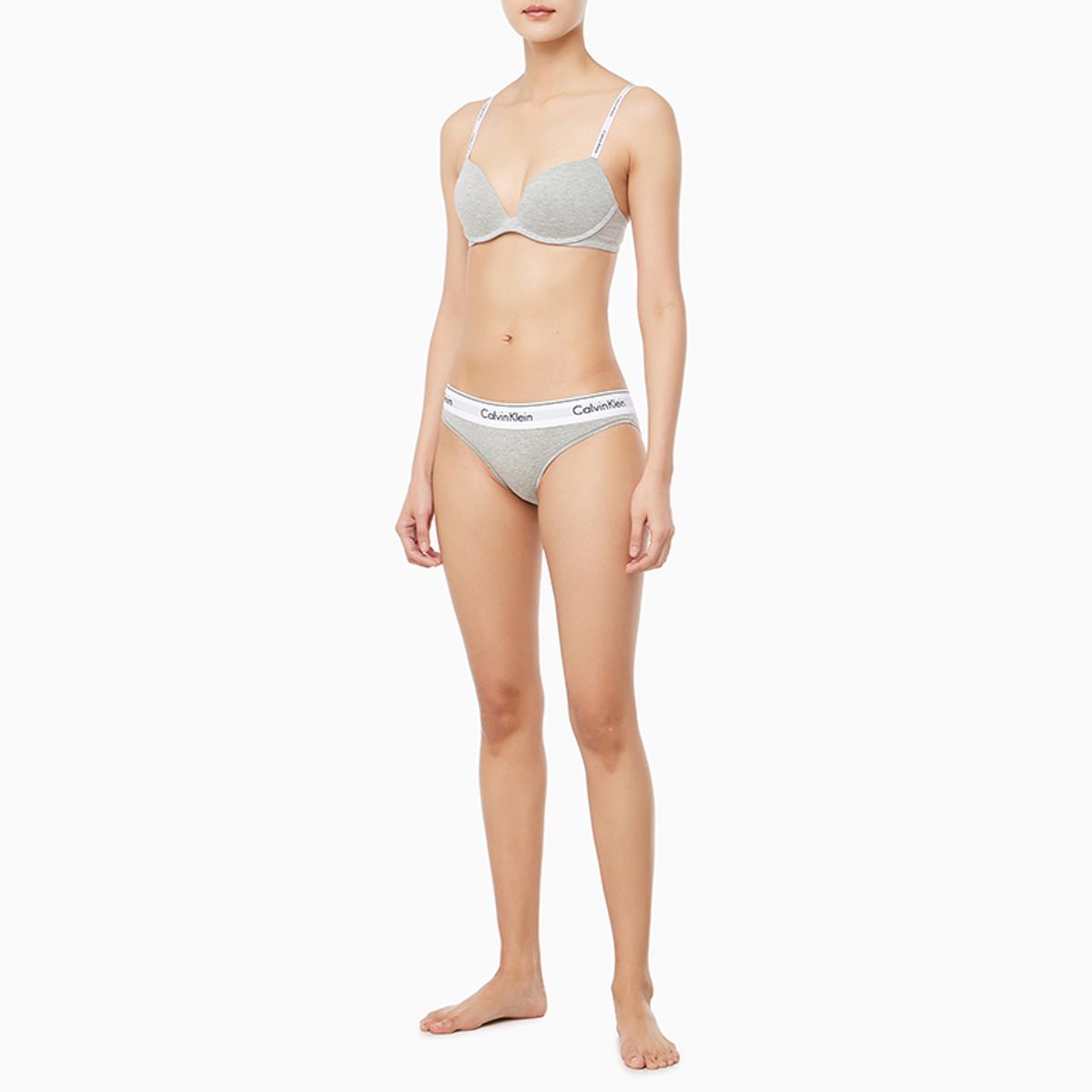 캘빈클라인 언더웨어(CALVIN KLEIN UNDERWEAR) 여성 아이콘 코튼 모달 AF 푸쉬업 브라_QF8268ADP7A