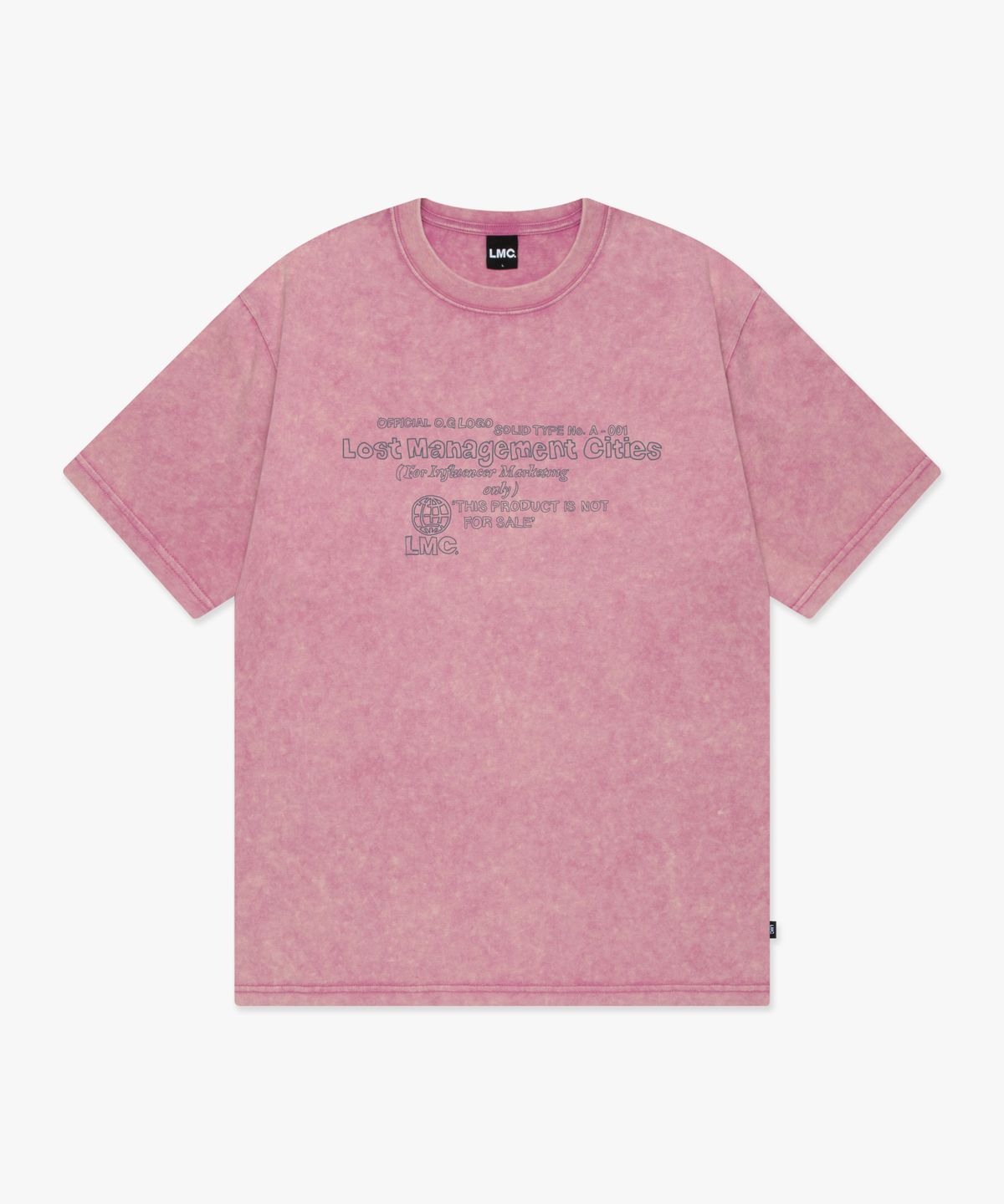 엘엠씨(LMC) ACID WASHED DOODLE LOGO TEE dark pink