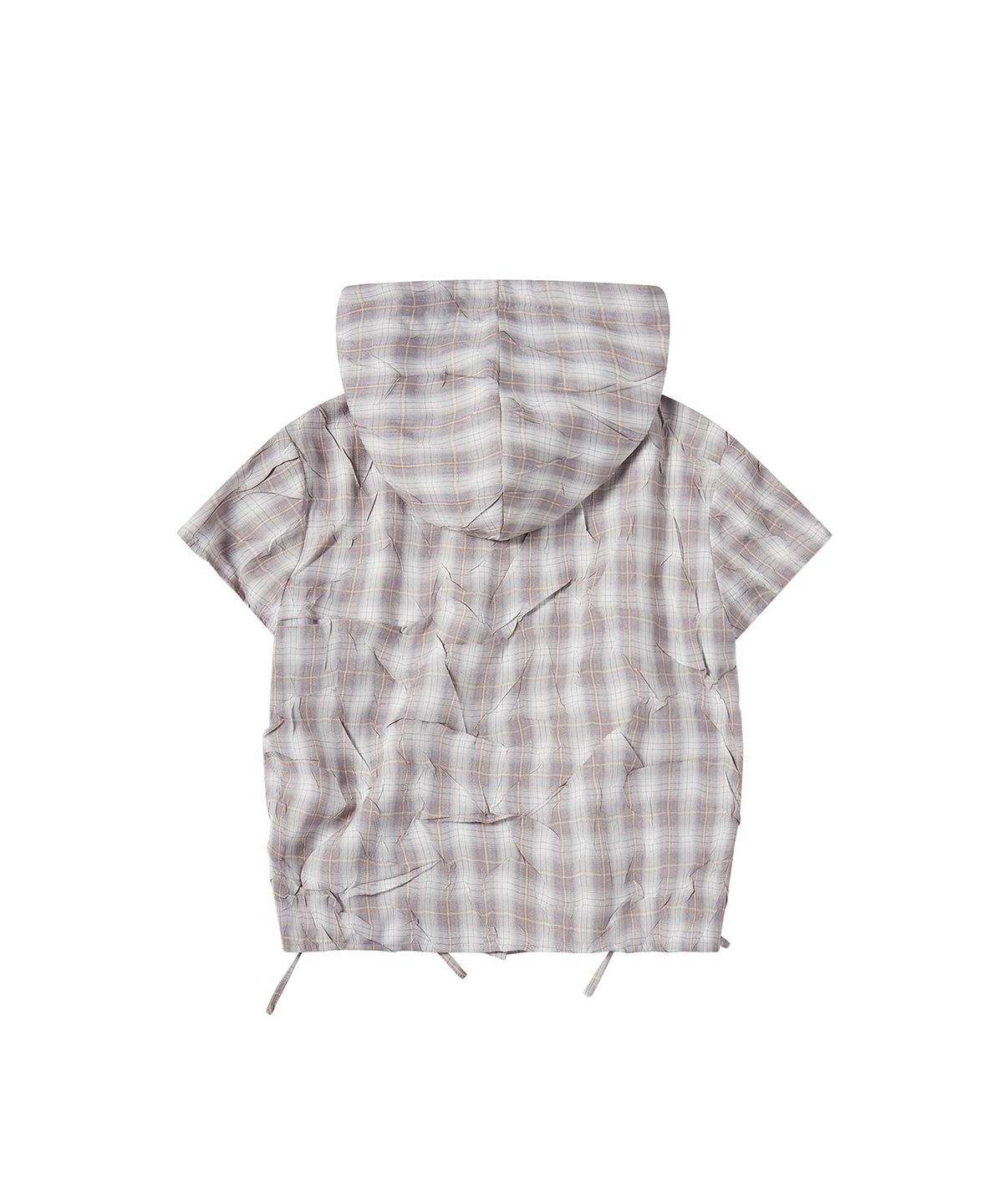 꼬모니노즈(COMONINOZ) W SIDE STRING HOOD TOP [GRAY]