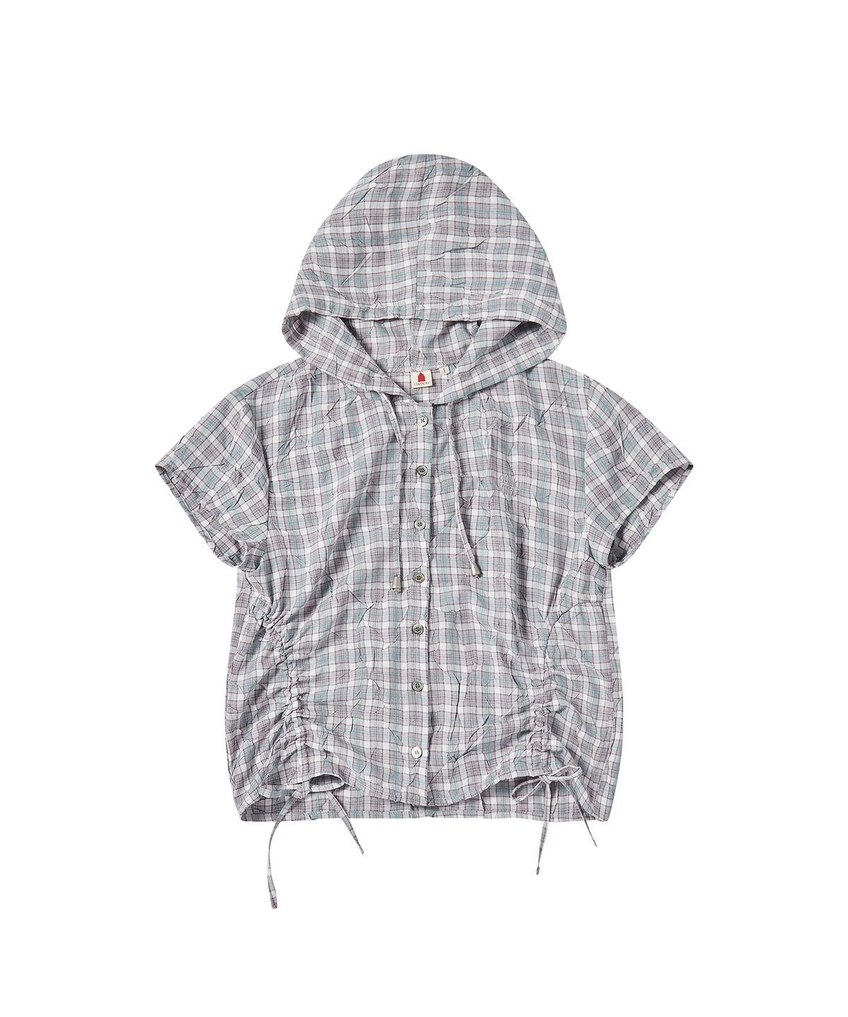 꼬모니노즈(COMONINOZ) W SIDE STRING HOOD TOP [LIGHT VIOLET]