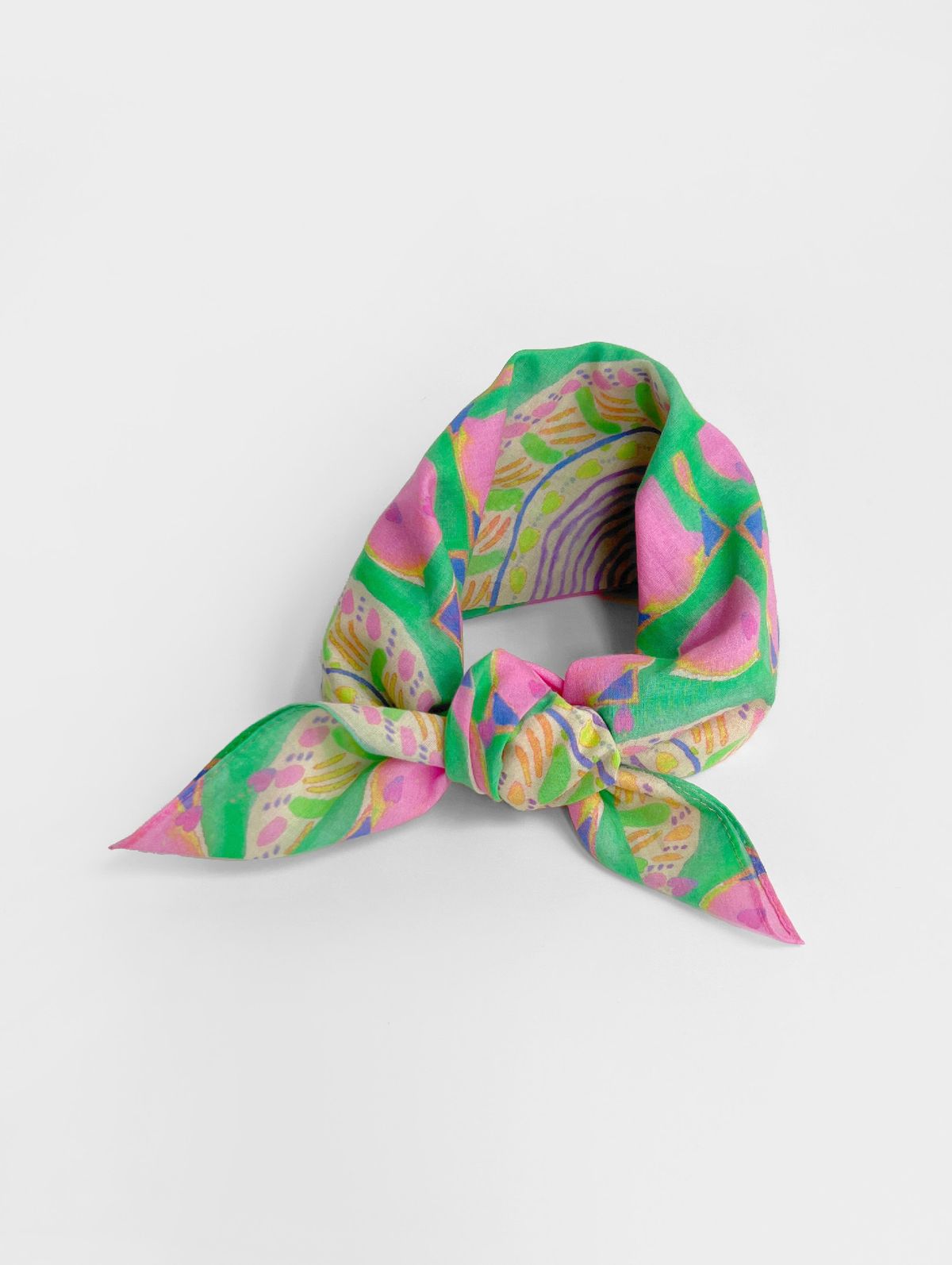 마레트라(MARAETHRA) Loving Swirl Cotton Square Scarf 러빙 스월 코튼 스퀘어 스카프