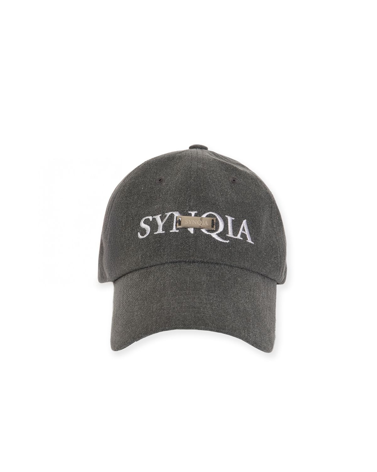 신키아(SYNQIA) 메탈 플레이트 베이스볼 캡 그레이