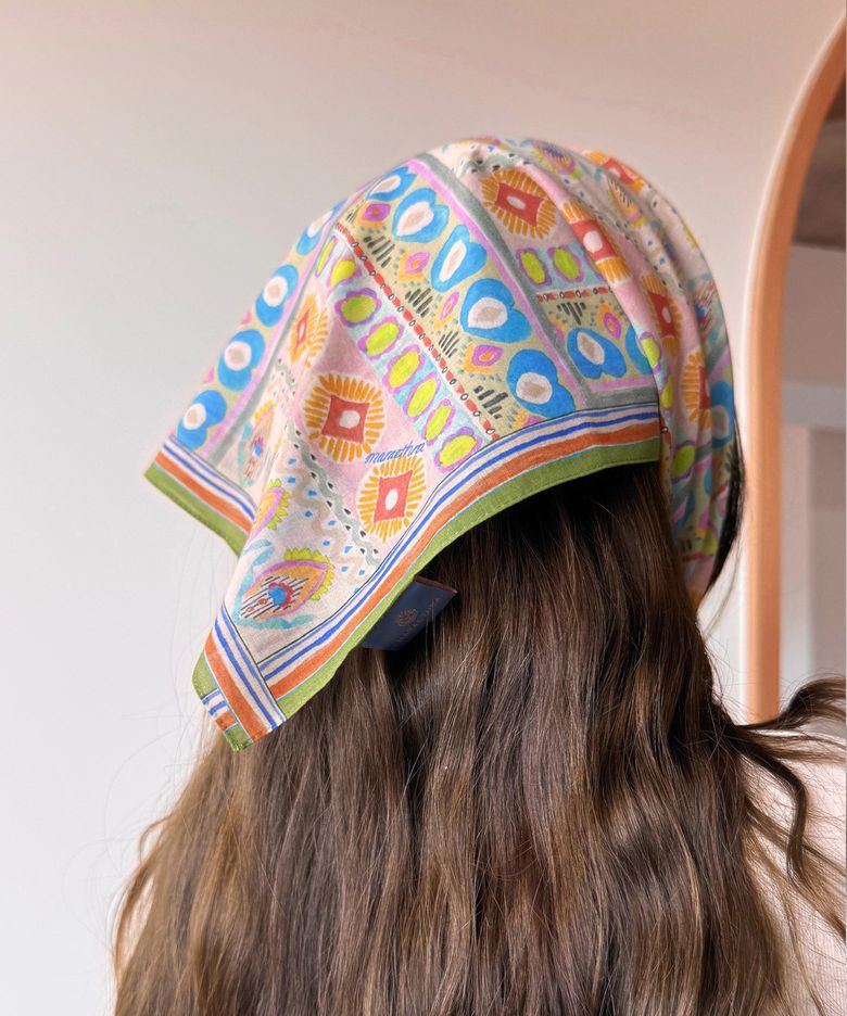 Bohemian Cotton Square Scarf 보헤미안 코튼 스퀘어 스카프