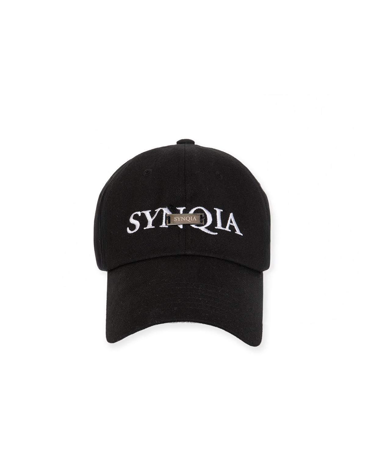 신키아(SYNQIA) 메탈 플레이트 베이스볼 캡 블랙
