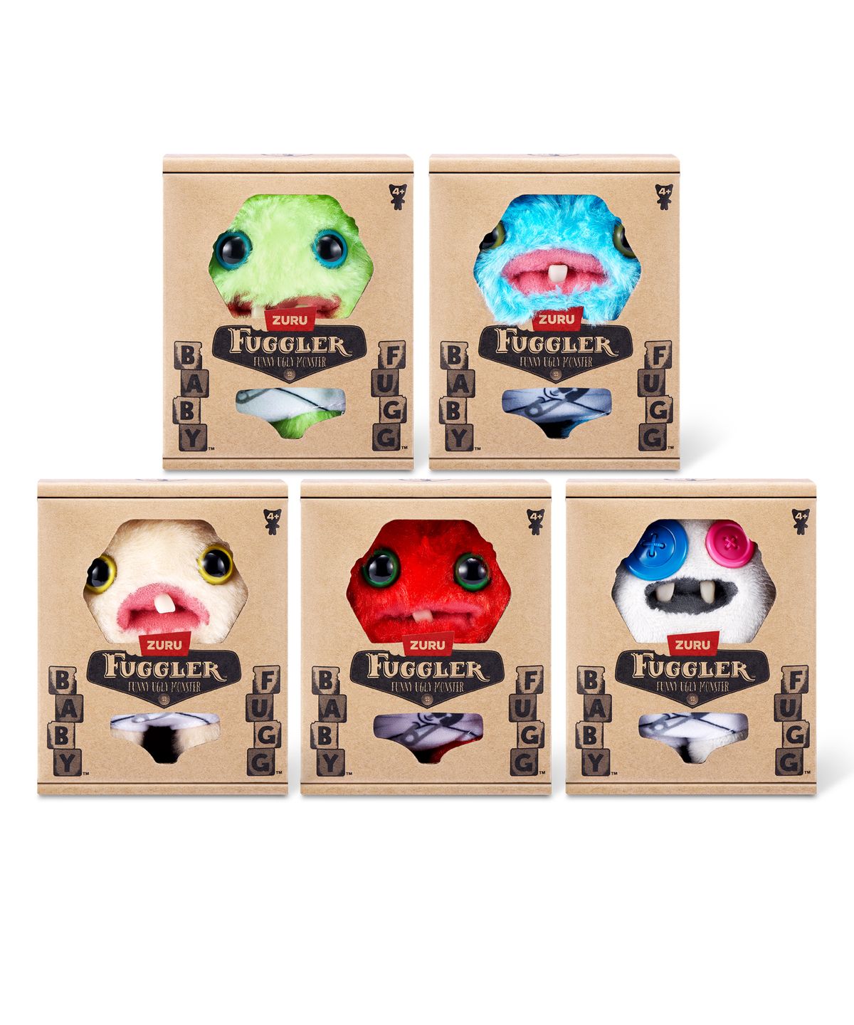 퍼글러(FUGGLER) [세트] 베이비 퍼글러 5종 (먼츠먼츠+미스터니들+사스쿠시+쉐임리스구프+스크리츠)