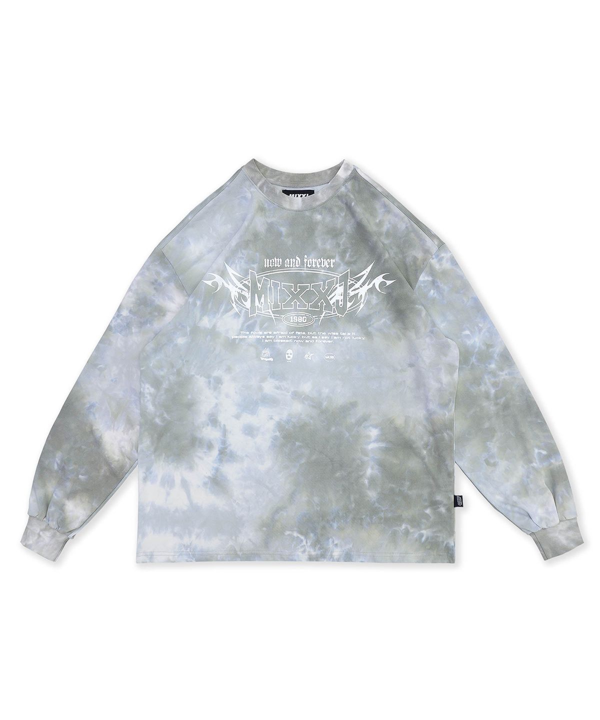 믹쓰제이(MIXXJ) TIEDYE FLAME LONGSLEEVE [GRAY]