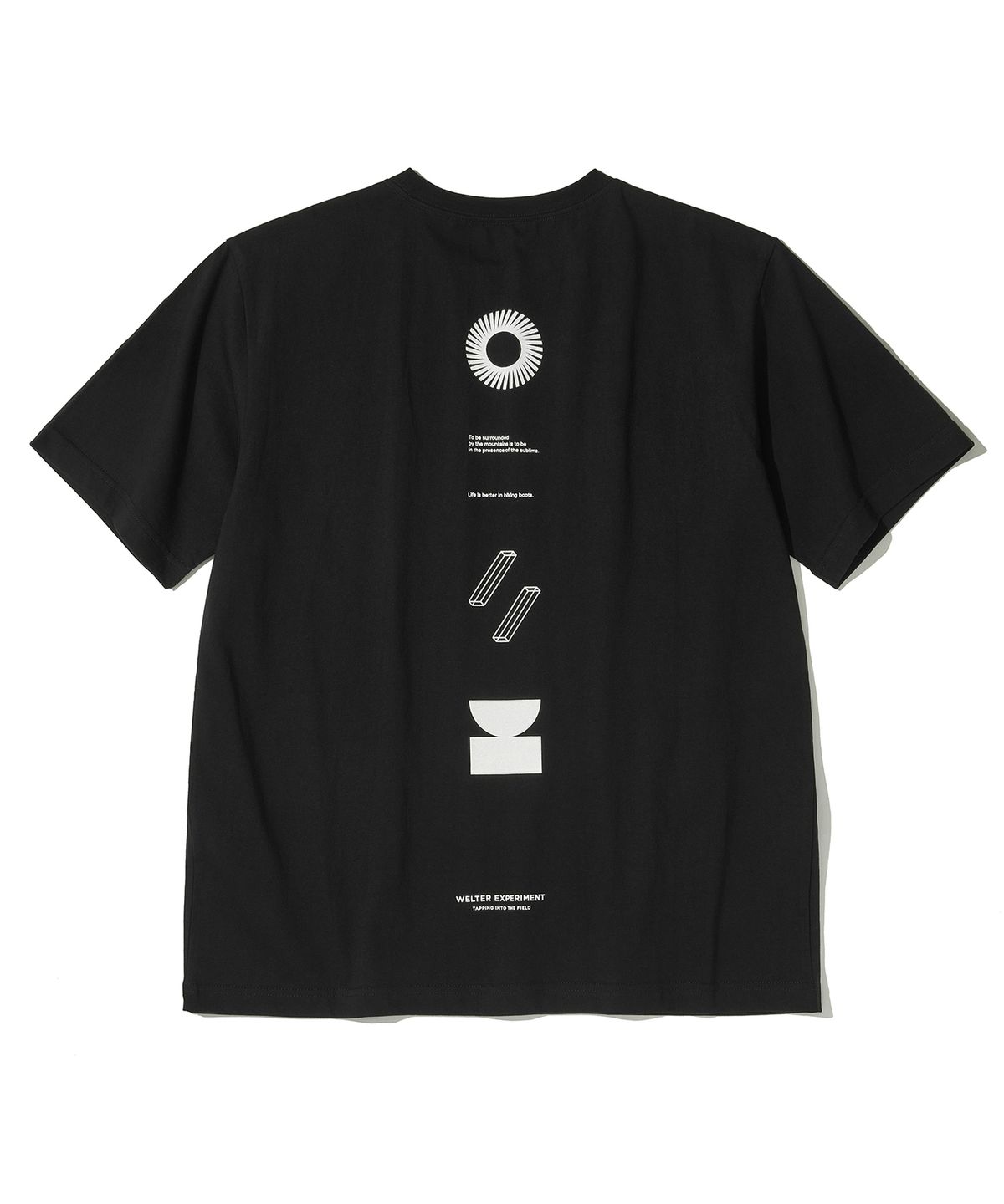 웰터 익스페리먼트(WELTER EXPERIMENT) NATURE BALANCE T-SHIRT_BLACK