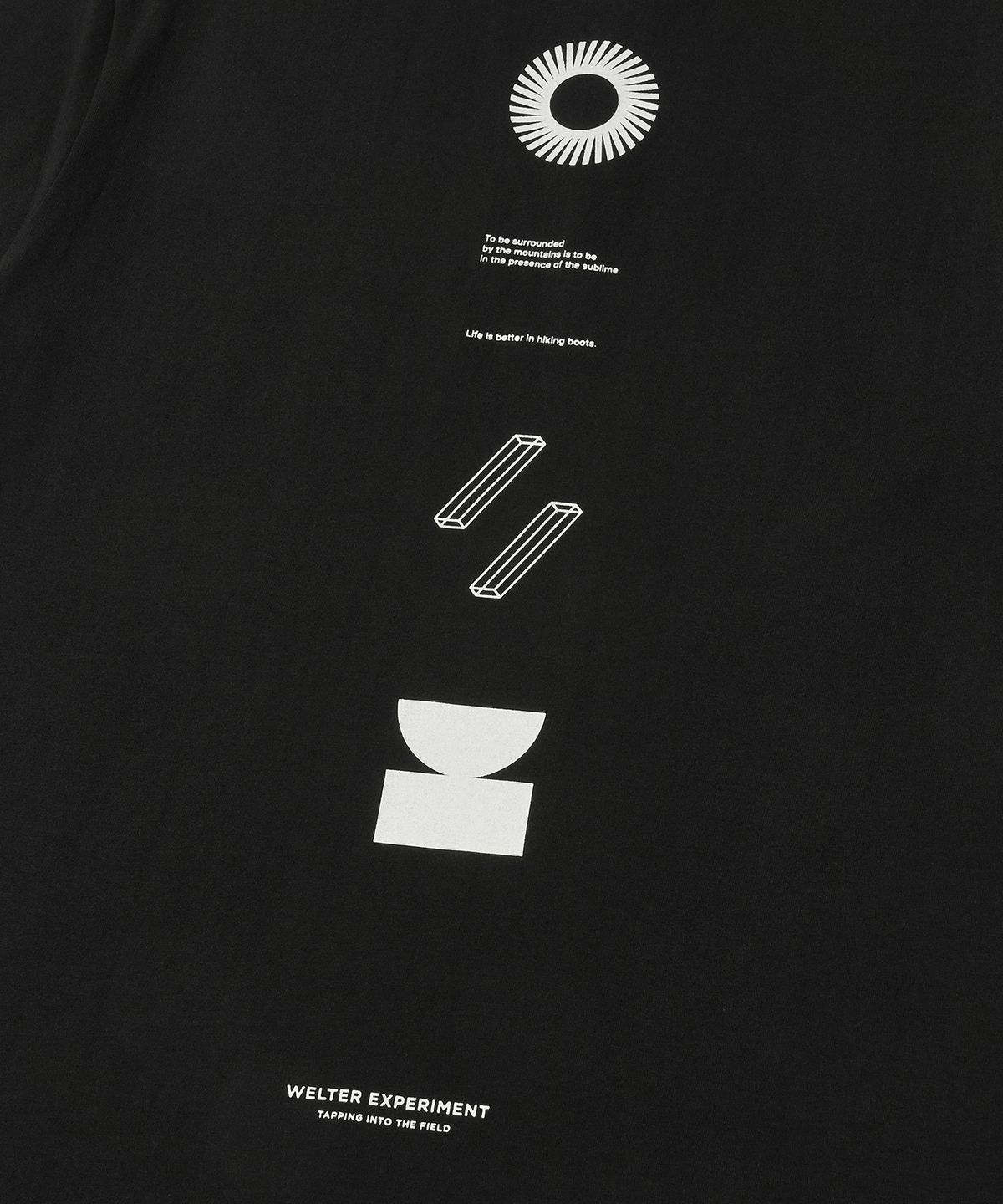 웰터 익스페리먼트(WELTER EXPERIMENT) NATURE BALANCE T-SHIRT_BLACK