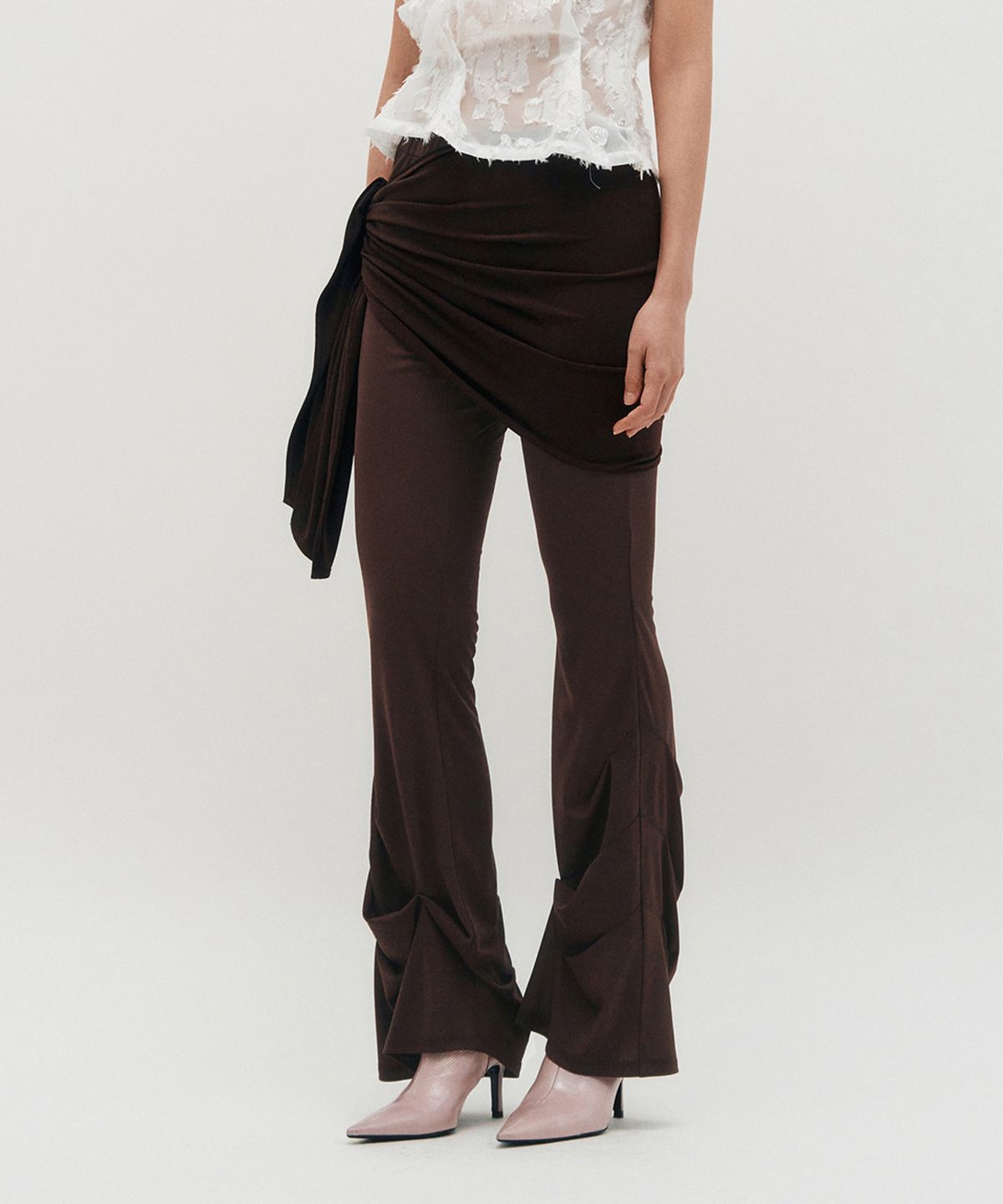 킴지수(KIMZISU) Layered Wrap Tie _ BROWN
