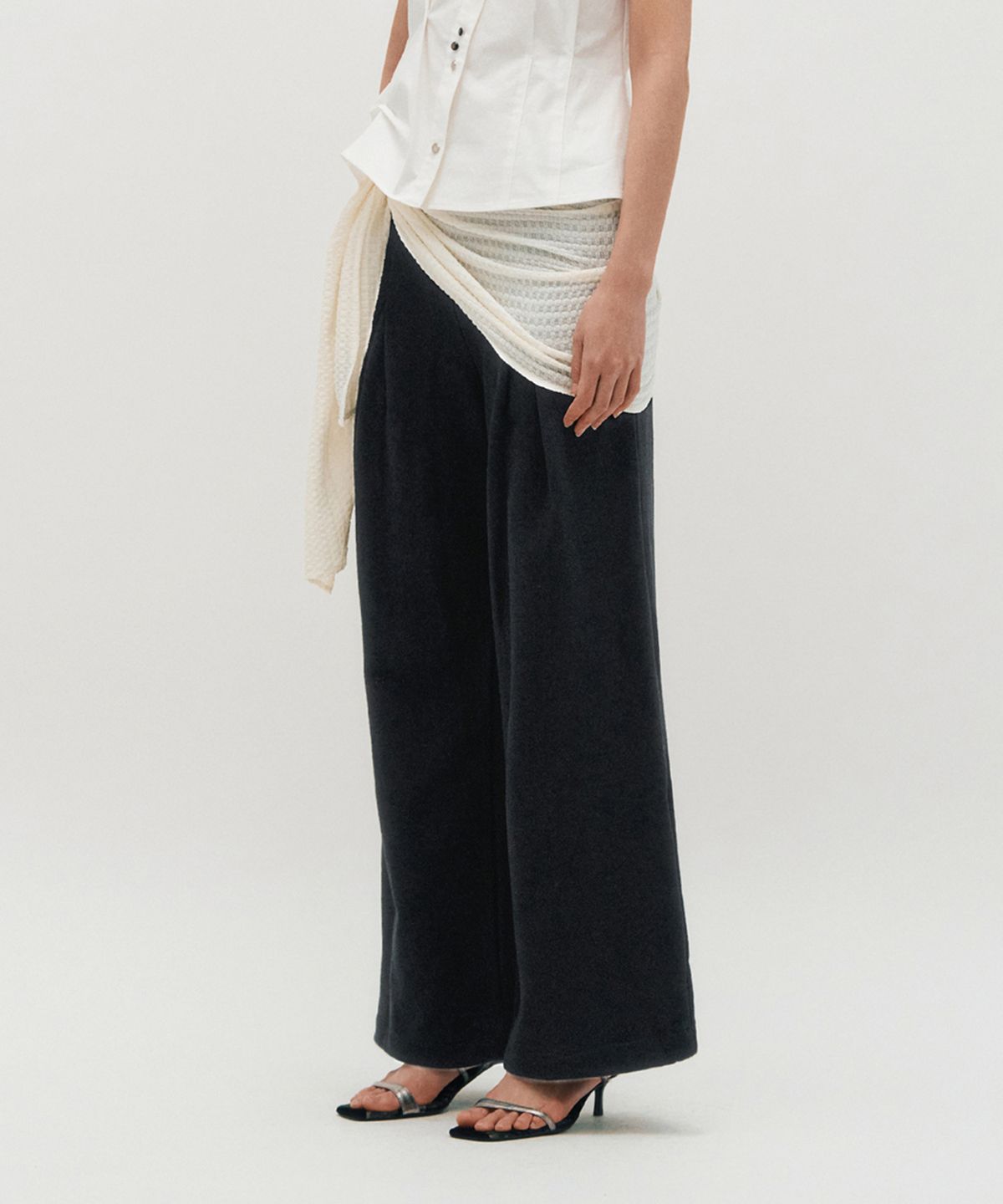 킴지수(KIMZISU) Layered Wrap Tie _ IVORY