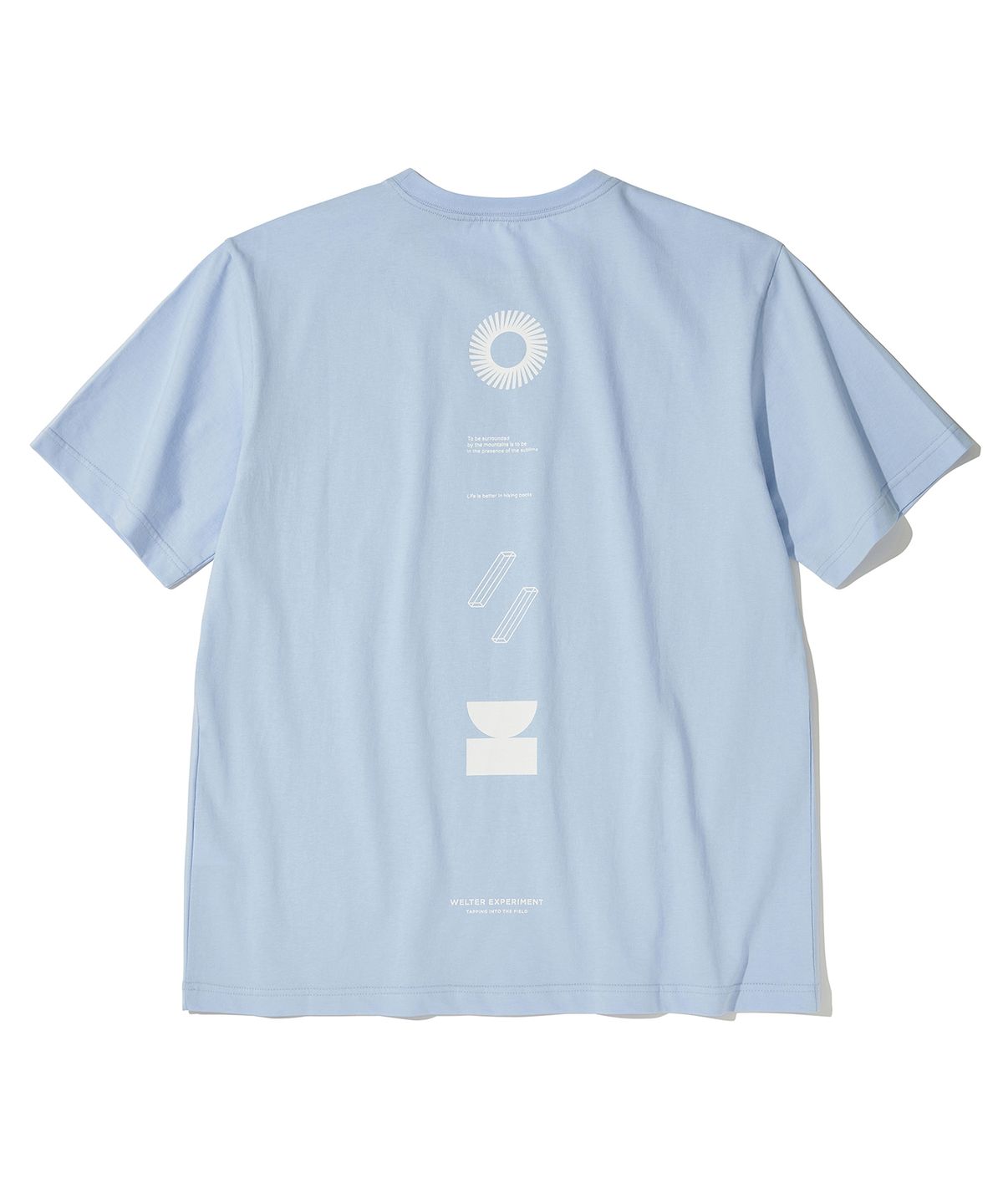 웰터 익스페리먼트(WELTER EXPERIMENT) NATURE BALANCE T-SHIRT_SKY BLUE