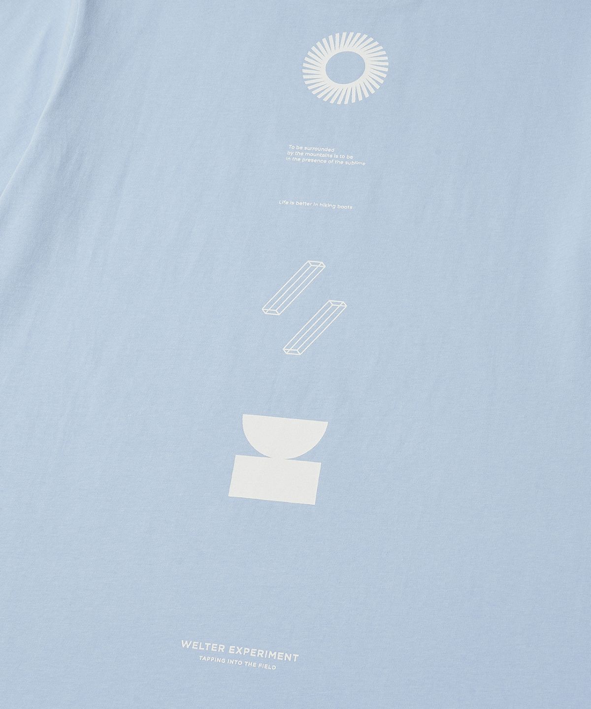 웰터 익스페리먼트(WELTER EXPERIMENT) NATURE BALANCE T-SHIRT_SKY BLUE