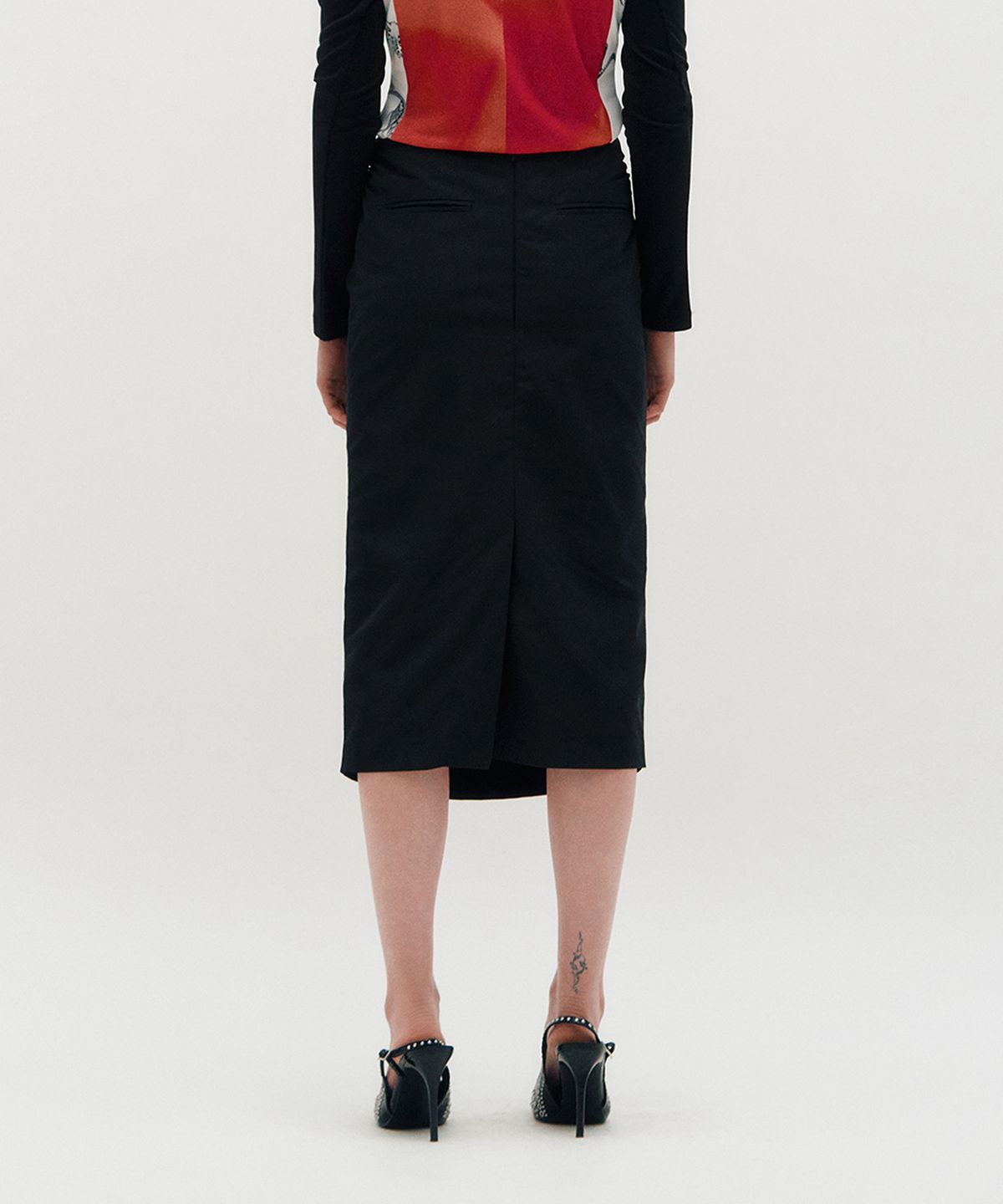 킴지수(KIMZISU) Draped Long Skirt _ BLACK