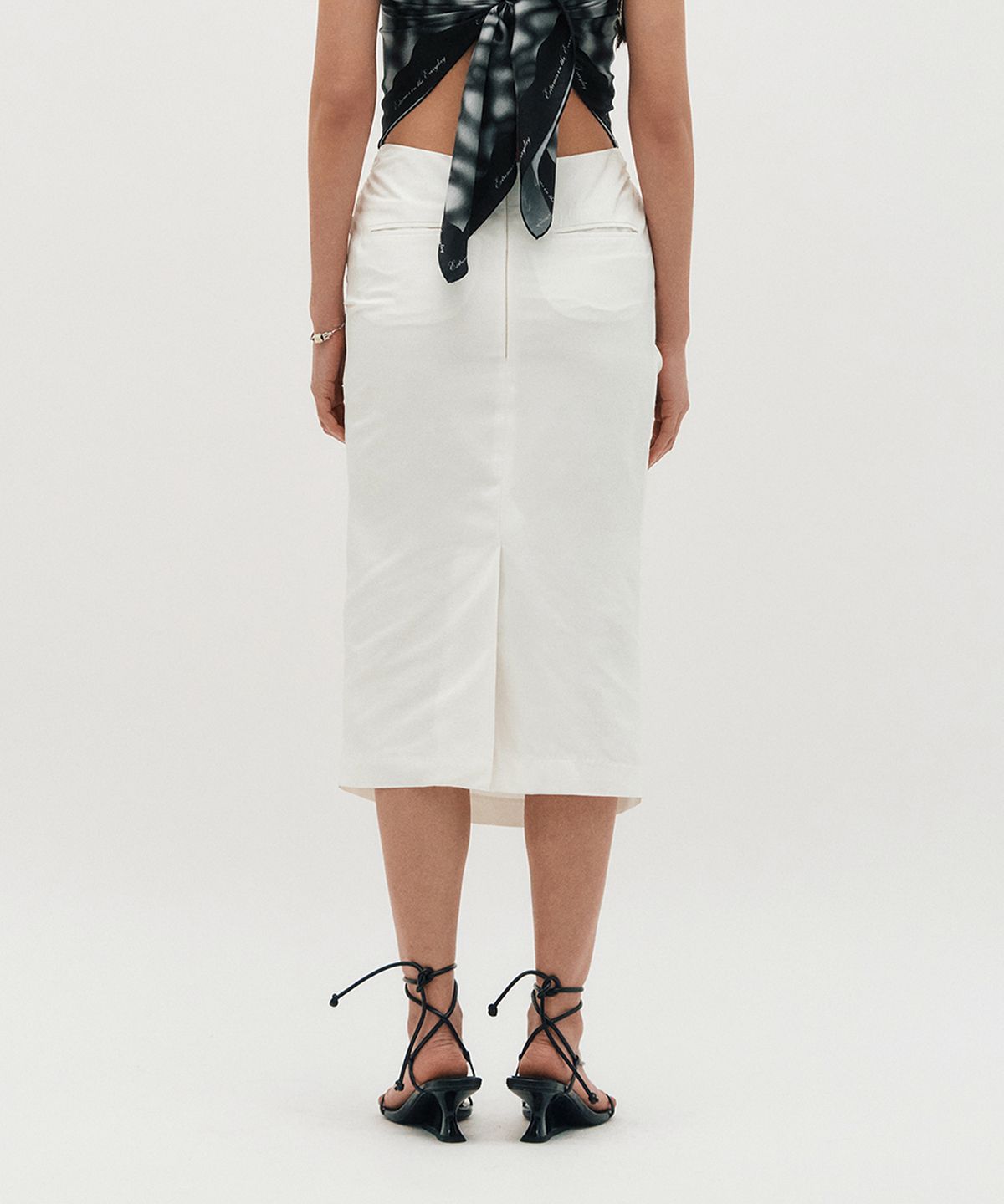 킴지수(KIMZISU) Draped Long Skirt _ WHITE