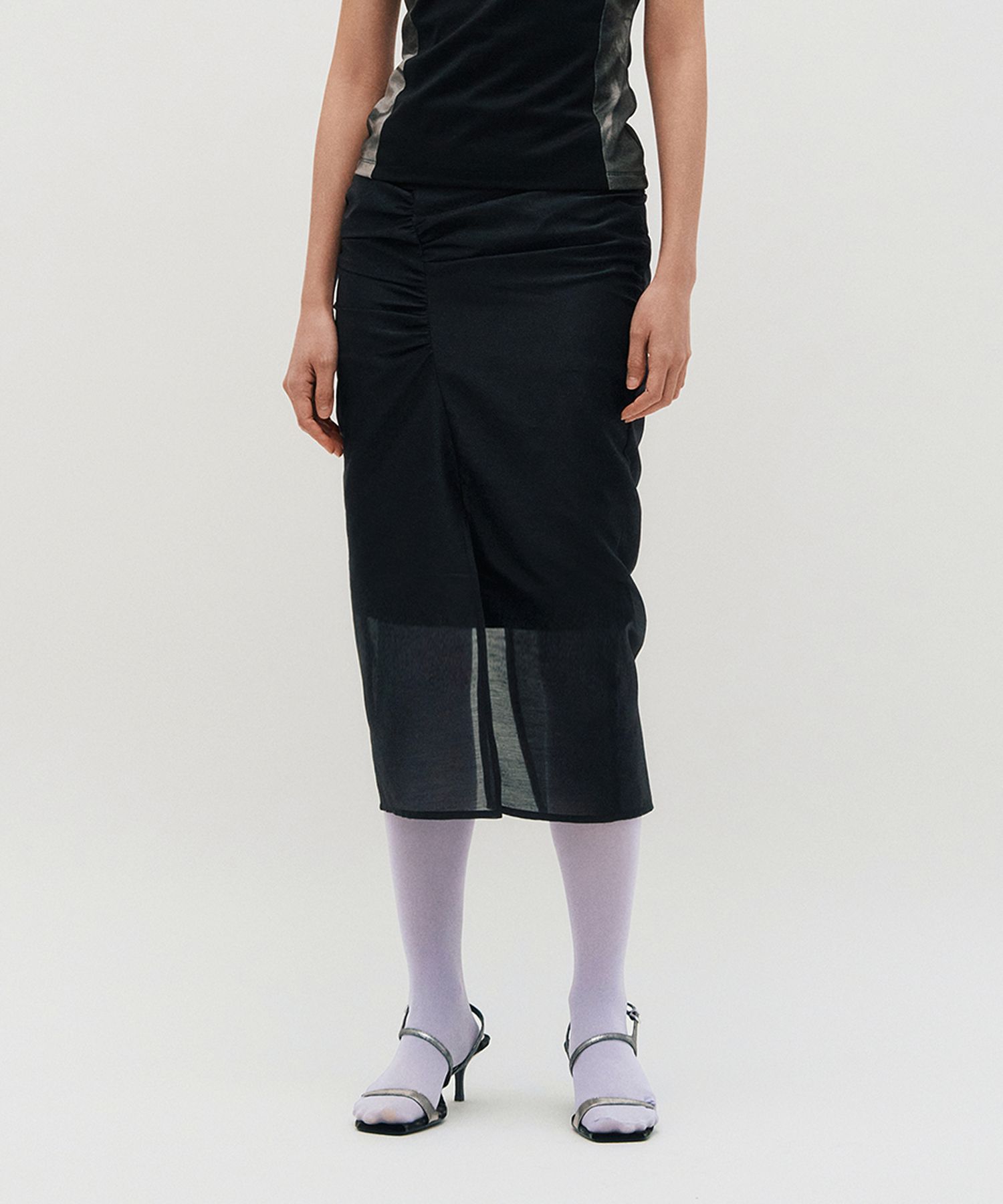 【suzen】Lujen Shirring Banding Skirt MUSINSA | SYNERJYN BELT SHIRRING MINI SKIRT CHARCOAL