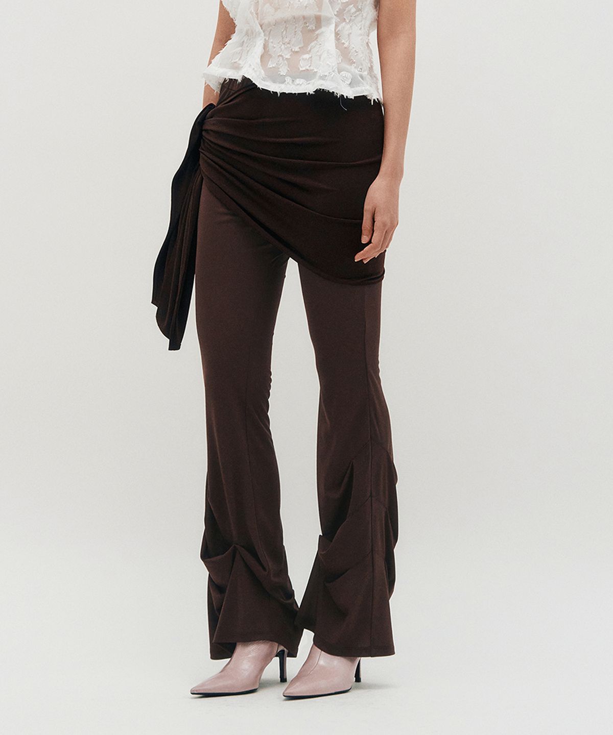 킴지수(KIMZISU) Sheer Layering Pants _ BROWN