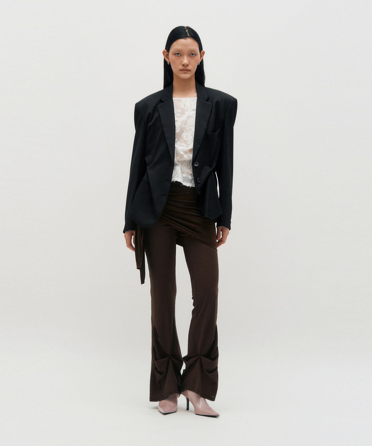 킴지수(KIMZISU) Sheer Layering Pants _ BROWN