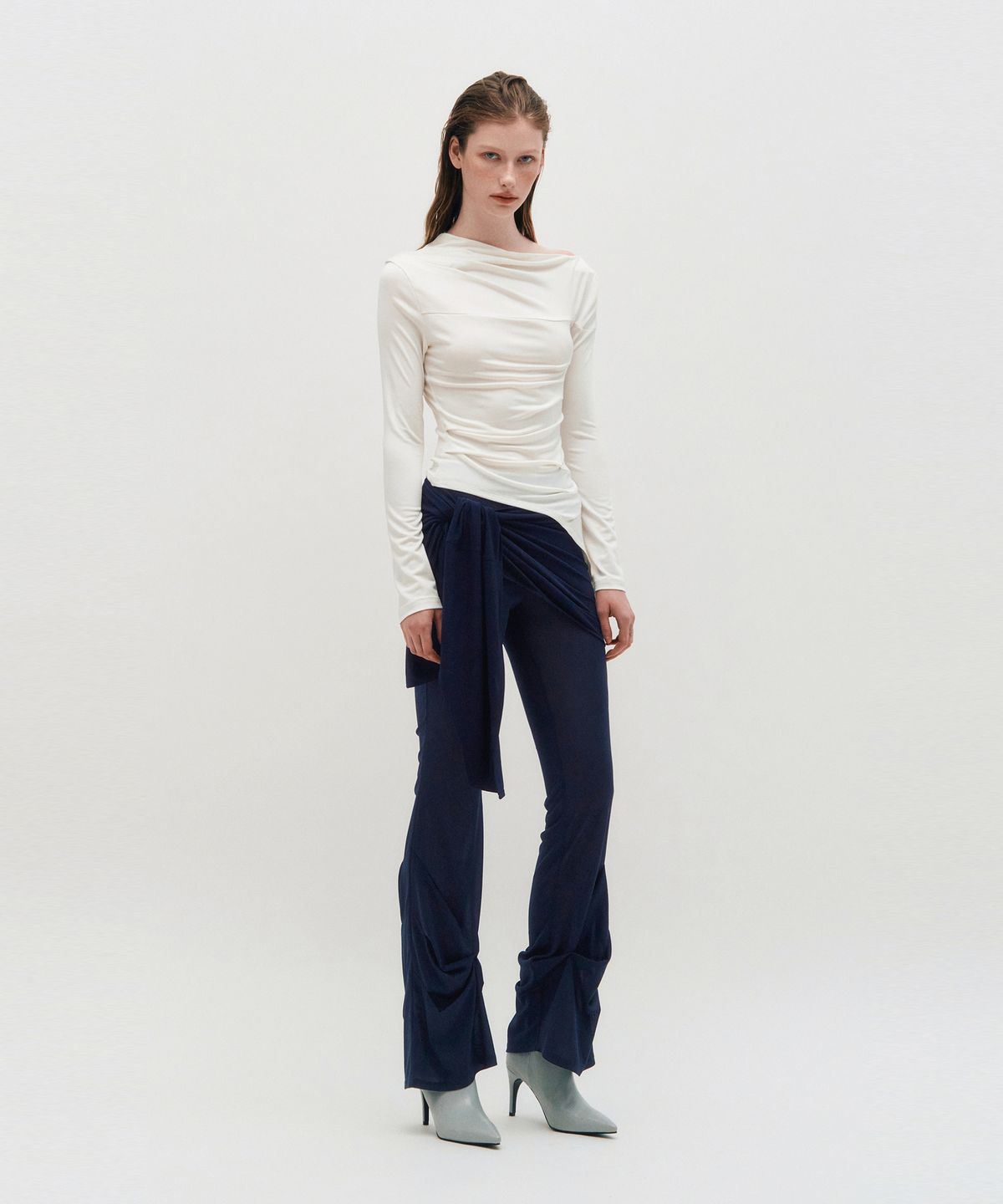 킴지수(KIMZISU) Sheer Layering Pants _ NAVY