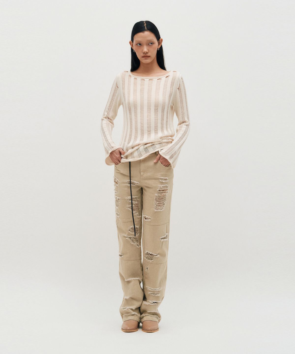 킴지수(KIMZISU) Loose Gauge Knit _ IVORY
