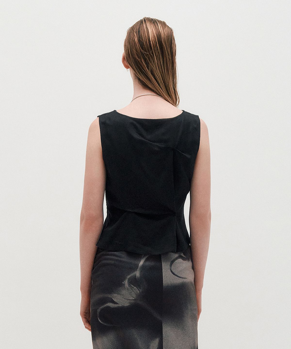 킴지수(KIMZISU) Pinched Sleeveless _ BLACK