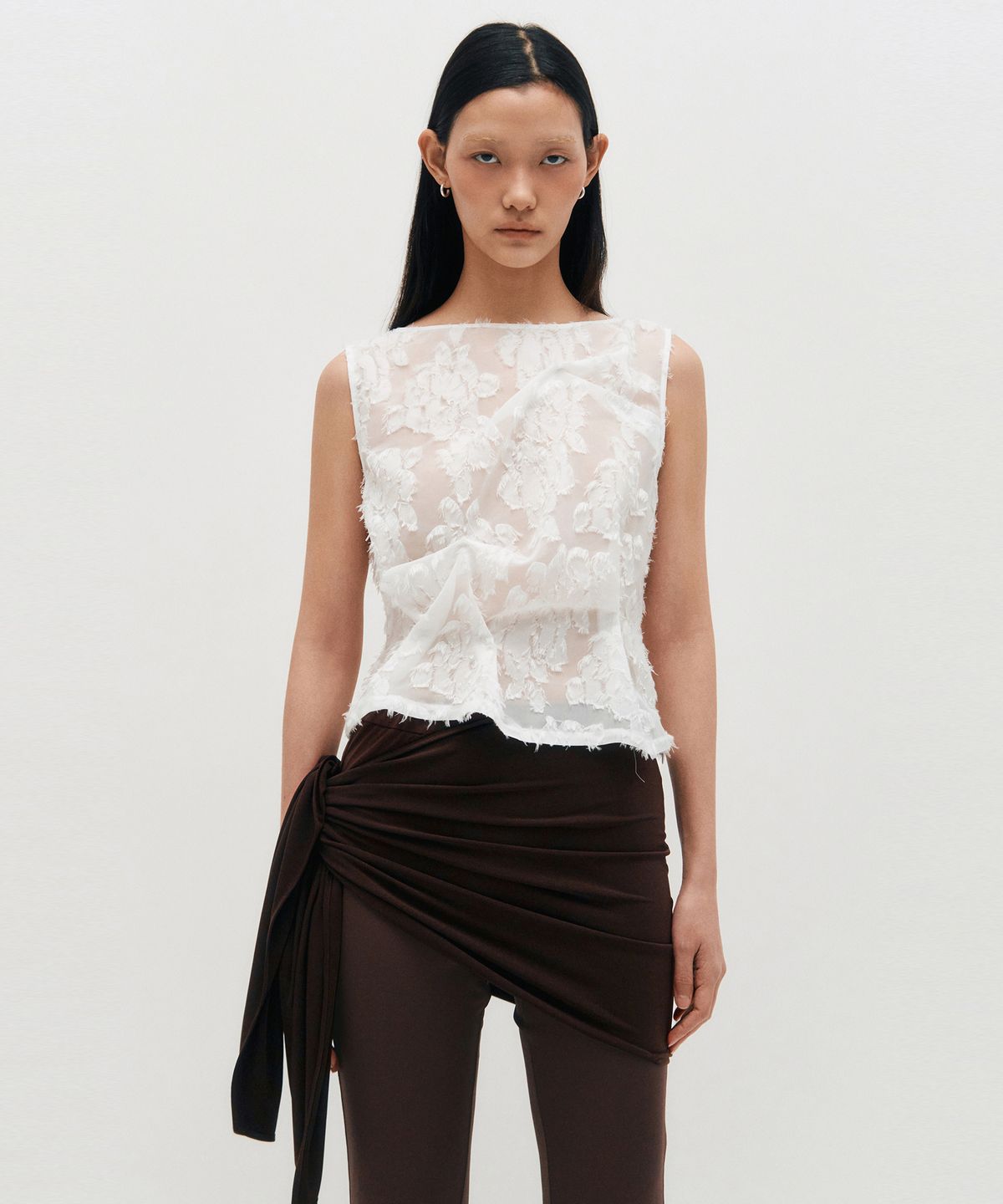 킴지수(KIMZISU) Pinched Sleeveless _ WHITE