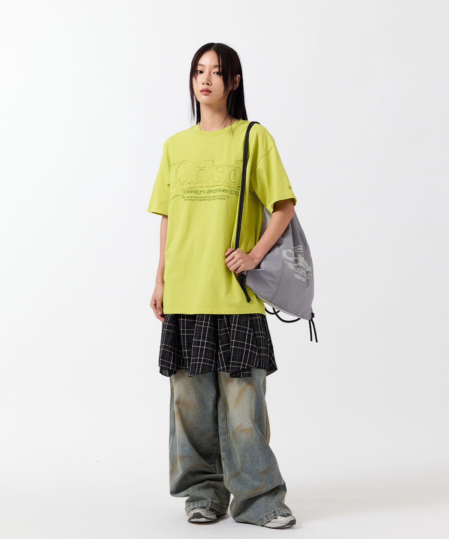 MUSINSA公式 | ODDSTUDIO Odsd Curved Sporty String Bag - GRAY