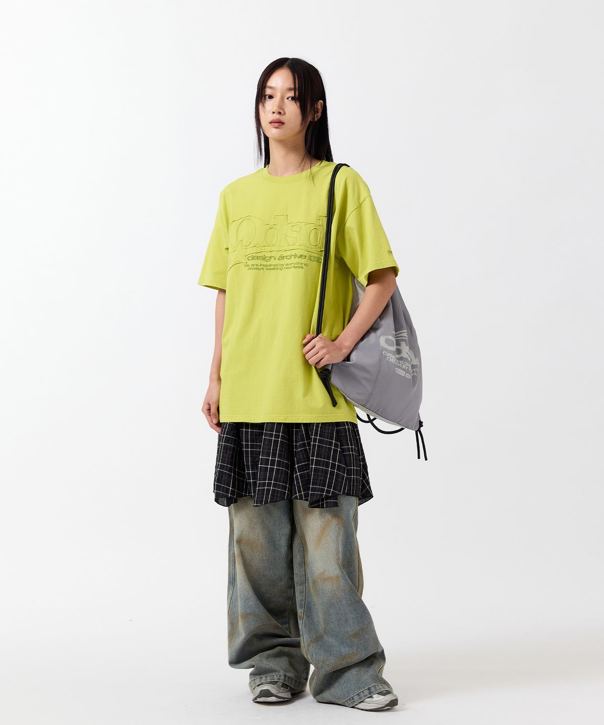 오드스튜디오(ODDSTUDIO) Odsd 커브드 스포티 스트링백 - GRAY
