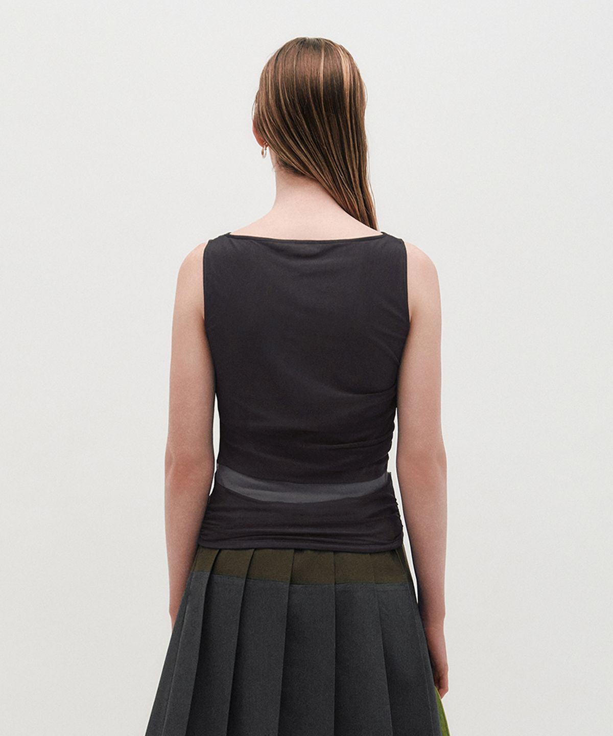킴지수(KIMZISU) Mesh Layered Sleeveless _ GREY