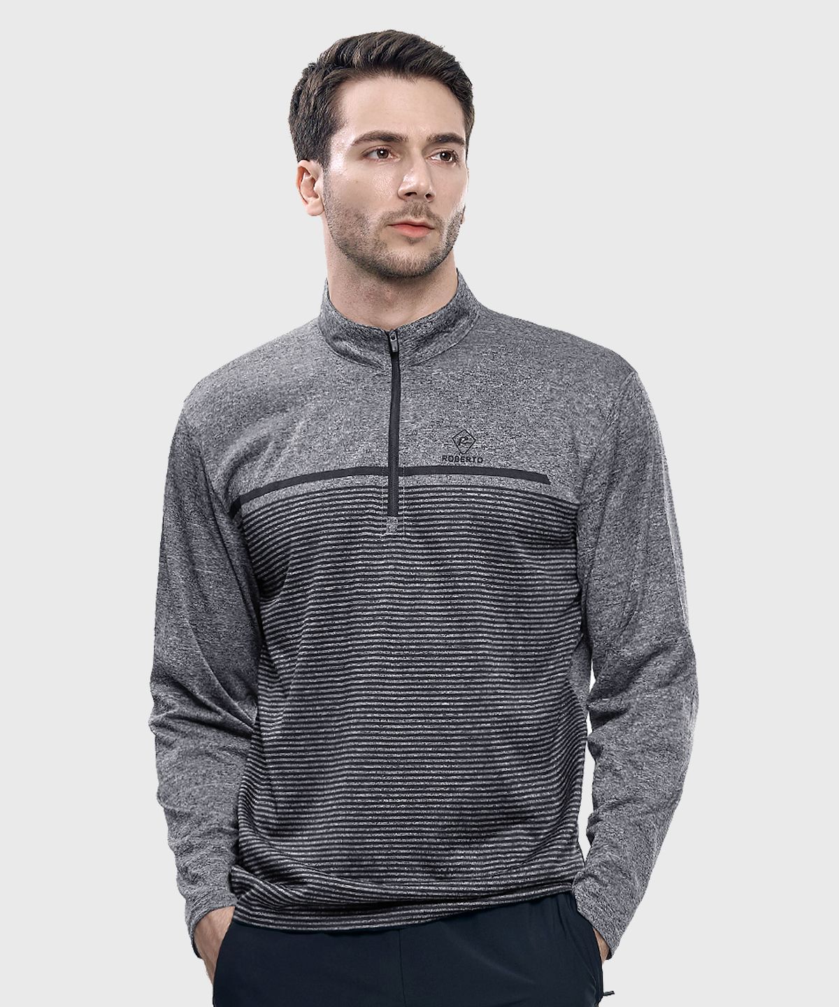엑스트라스포티(EXTRASPORTY) 네추럴핏 남성 부드러운 긴팔 집업 티셔츠 4 Colors