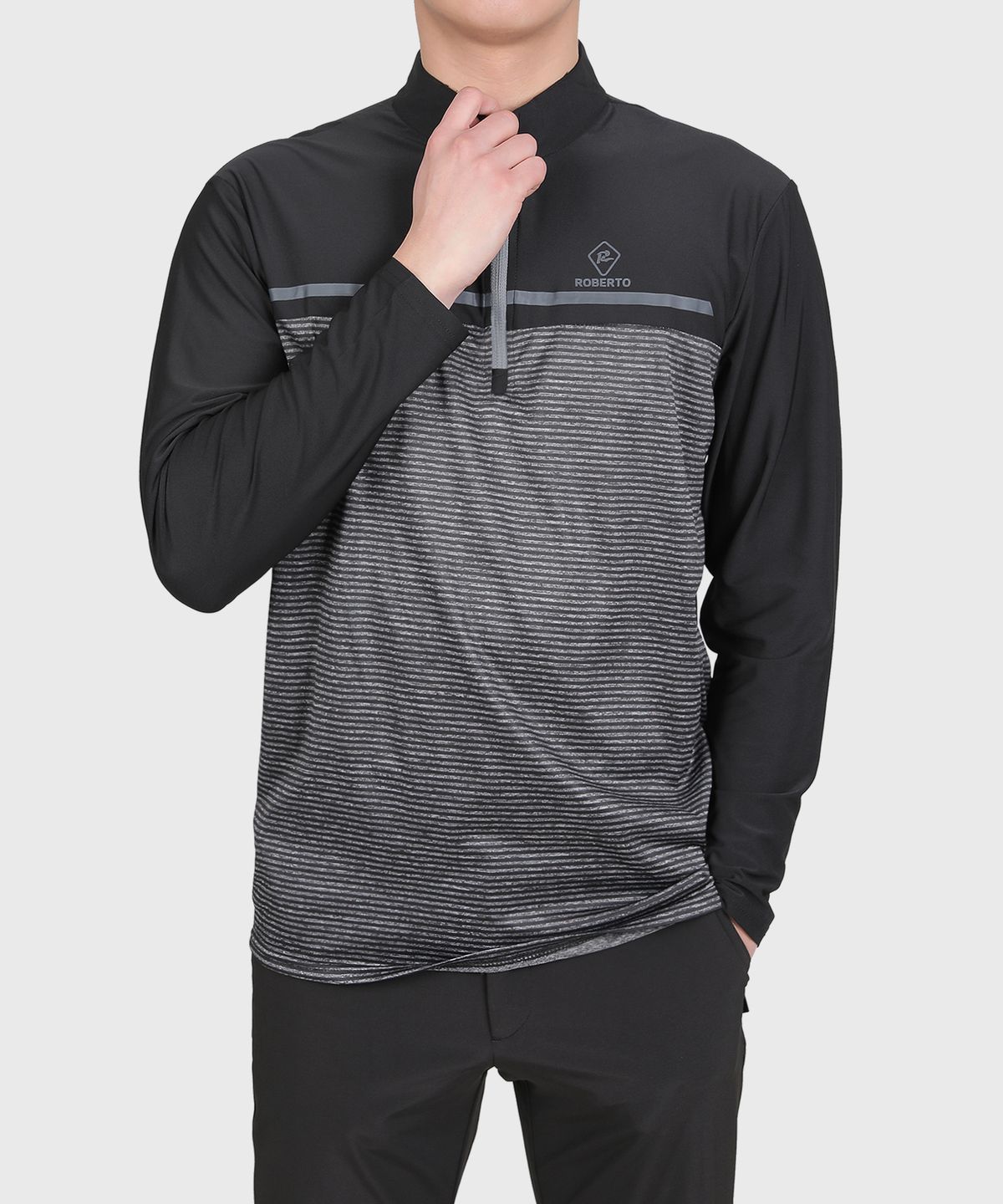 엑스트라스포티(EXTRASPORTY) 네추럴핏 남성 부드러운 긴팔 집업 티셔츠 4 Colors